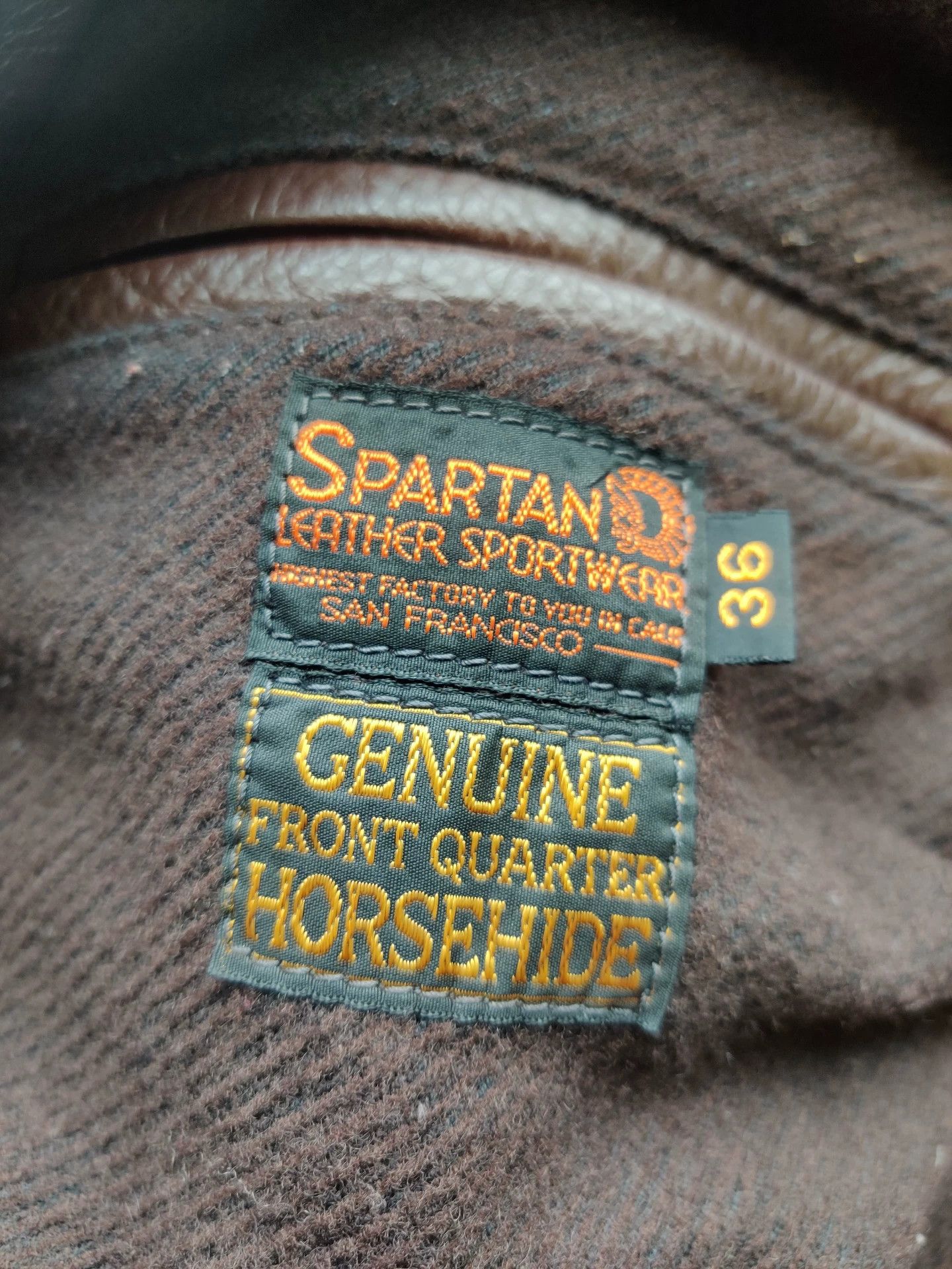 Freewheelers brown leather zip-up jacket with skull design Size US M / EU 48-50 / 2 - 4 Thumbnail