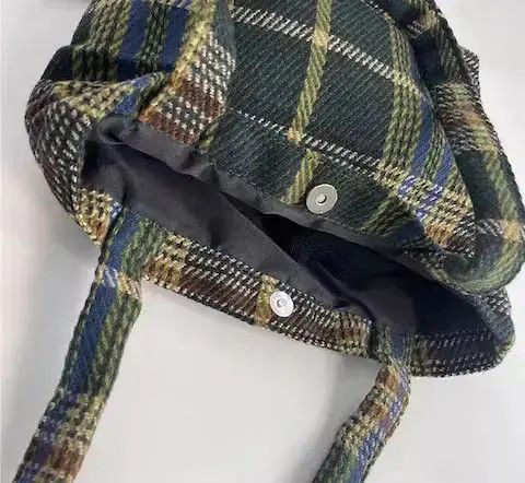 VIBE Fashion tartan plaid tote bag shoppers bag Size ONE SIZE - 3 Thumbnail