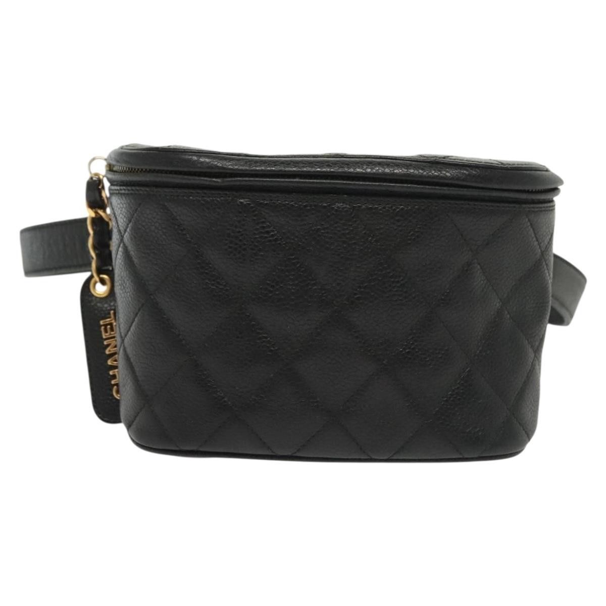 Chanel Chanel Vintage Zip Belt Bag Quilted Caviar Size ONE SIZE - 1 Thumbnail