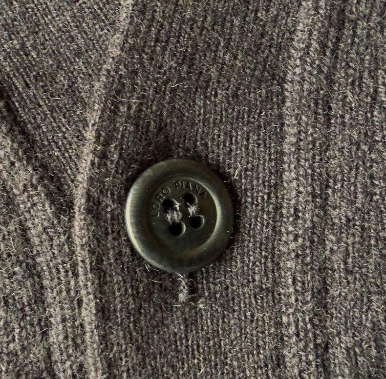 Loro Piana LORO PIANA Black goat cashmere cardigan Size US XL / EU 56 / 4 - 4 Thumbnail
