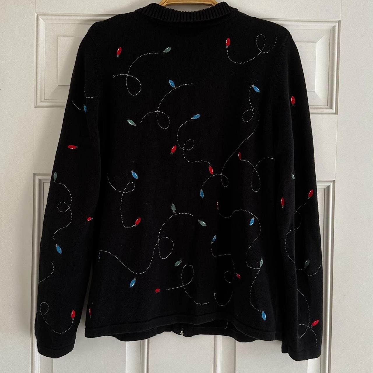 Vintage Vintage 90s Banks Cardigan Sweater Christmas Lights Rainbow Size M / US 6-8 / IT 42-44 - 6 Thumbnail