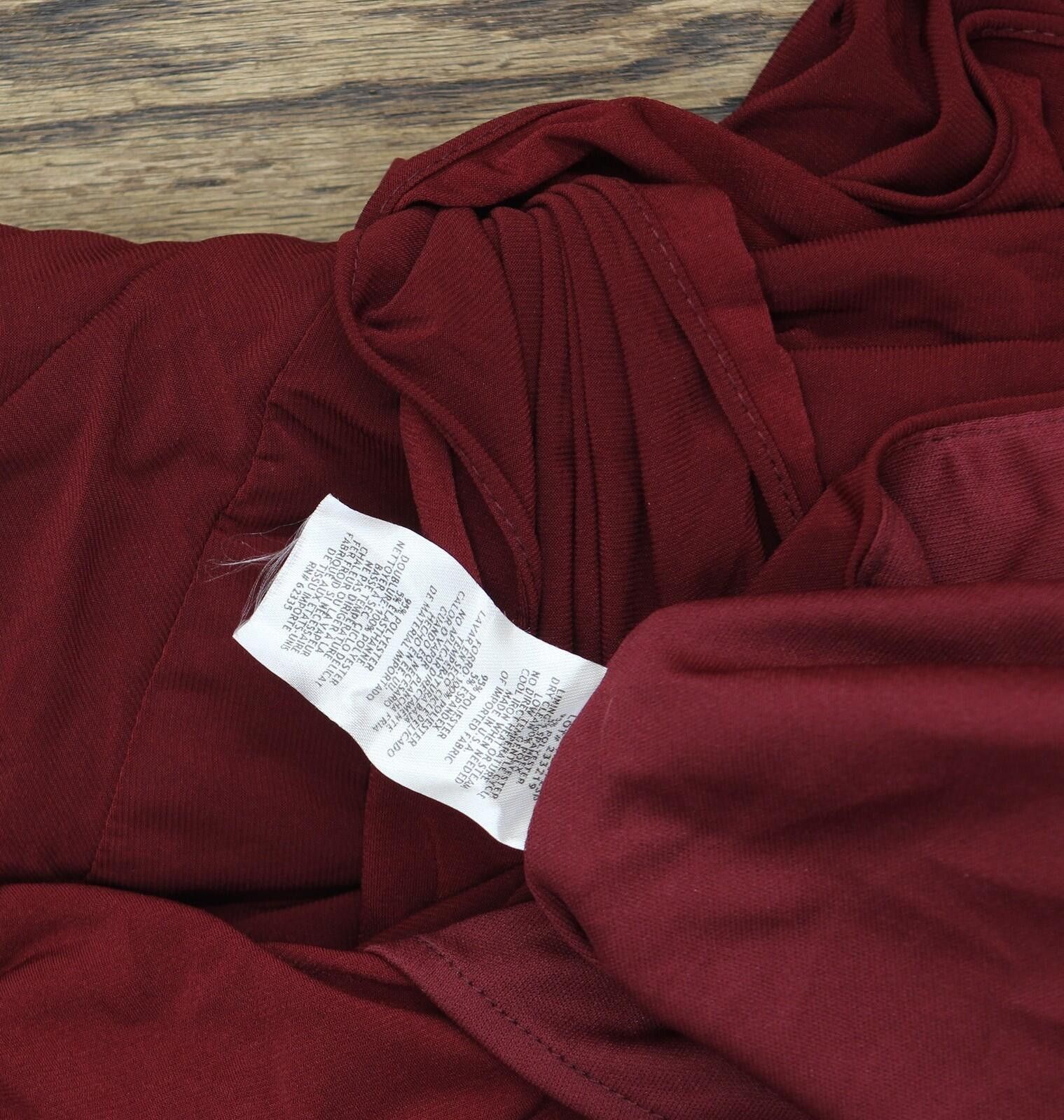 Other Nwt Betsy & Adam Cap Jewel Neck Gown Dress Bordeuax Red 14p Size XL / US 12-14 / IT 48-50 - 7 Thumbnail