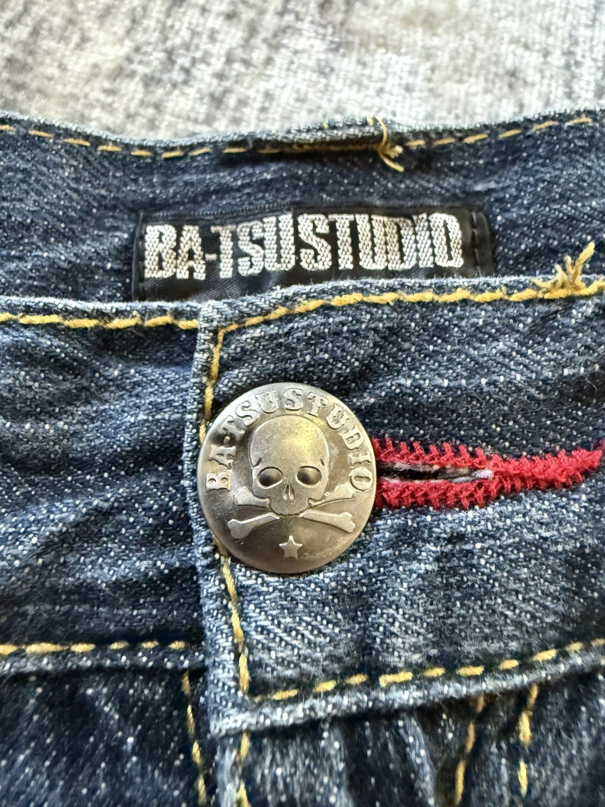 Japanese Brand Ba-Tsu Studio Japan Poems Chaotic Skull Jeans Size US 28 / EU 44 - 24 Thumbnail