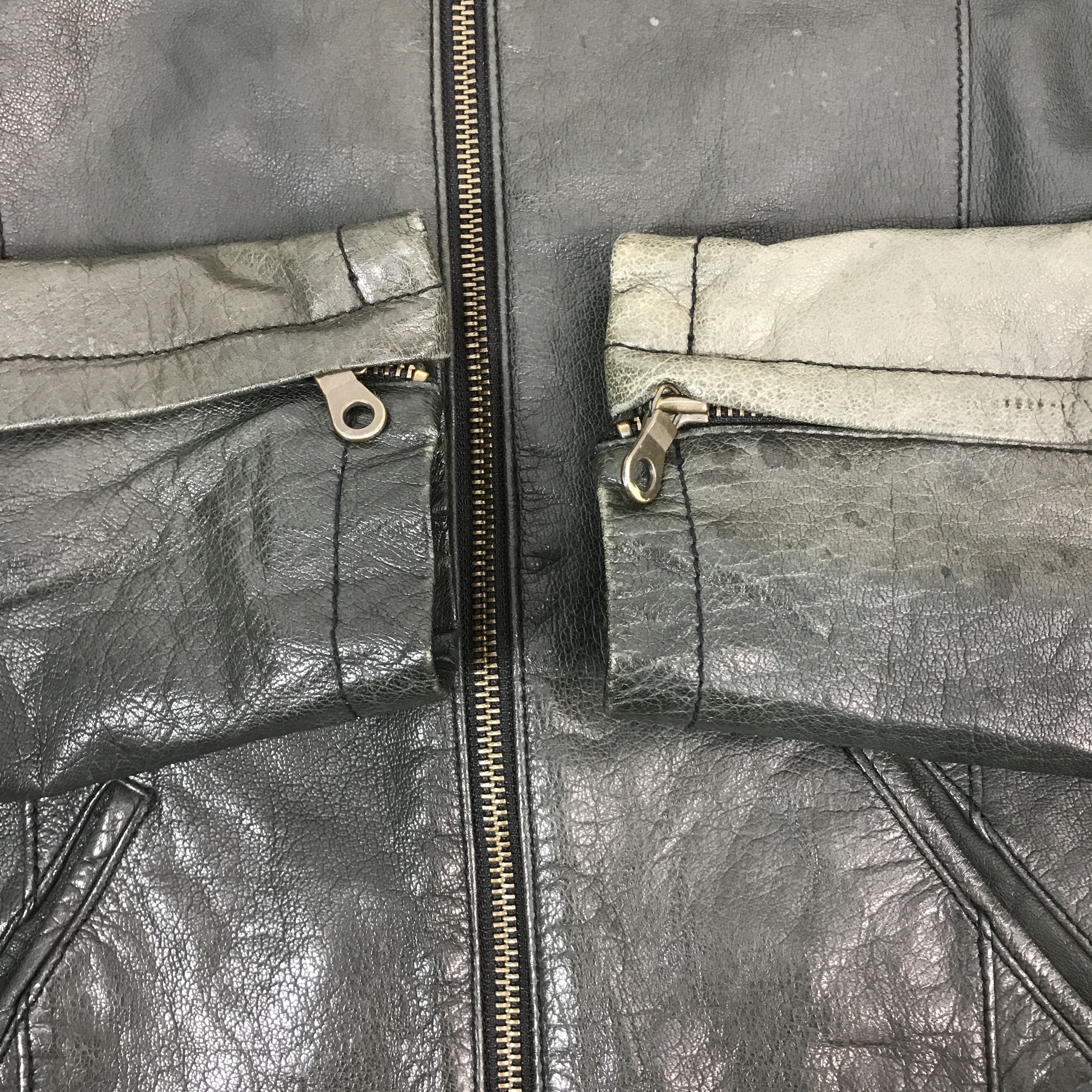 If Six Was Nine LUI'S BRAND JAPAN FADED LEATHER JACKET K66B10 Size US M / EU 48-50 / 2 - 9 Thumbnail
