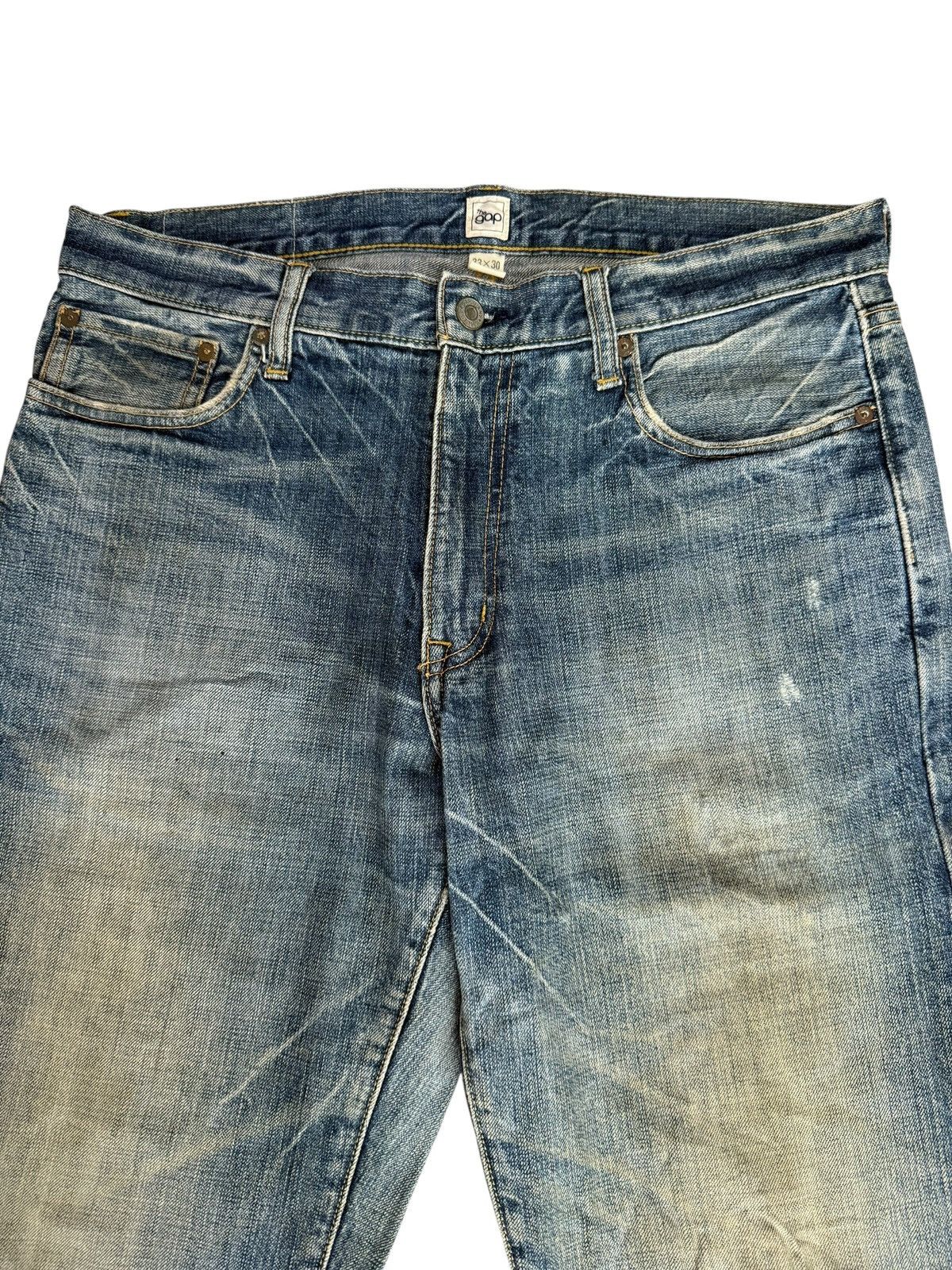 Gap Vintage Y2K Gap Baggy Distressed Nice Design Denim Jeans Size US 33 - 2 Thumbnail