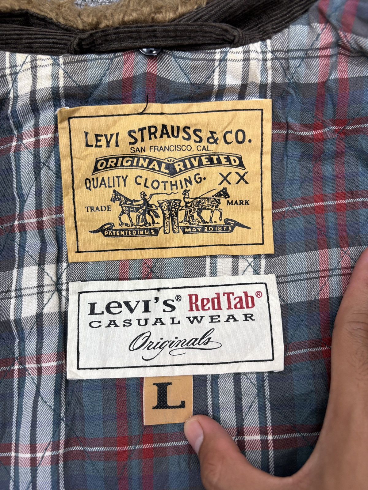 Levi's Levi’s Sample Faded Brown Corduroy Jacket Sherpa Collar Size US L / EU 52-54 / 3 - 13 Thumbnail