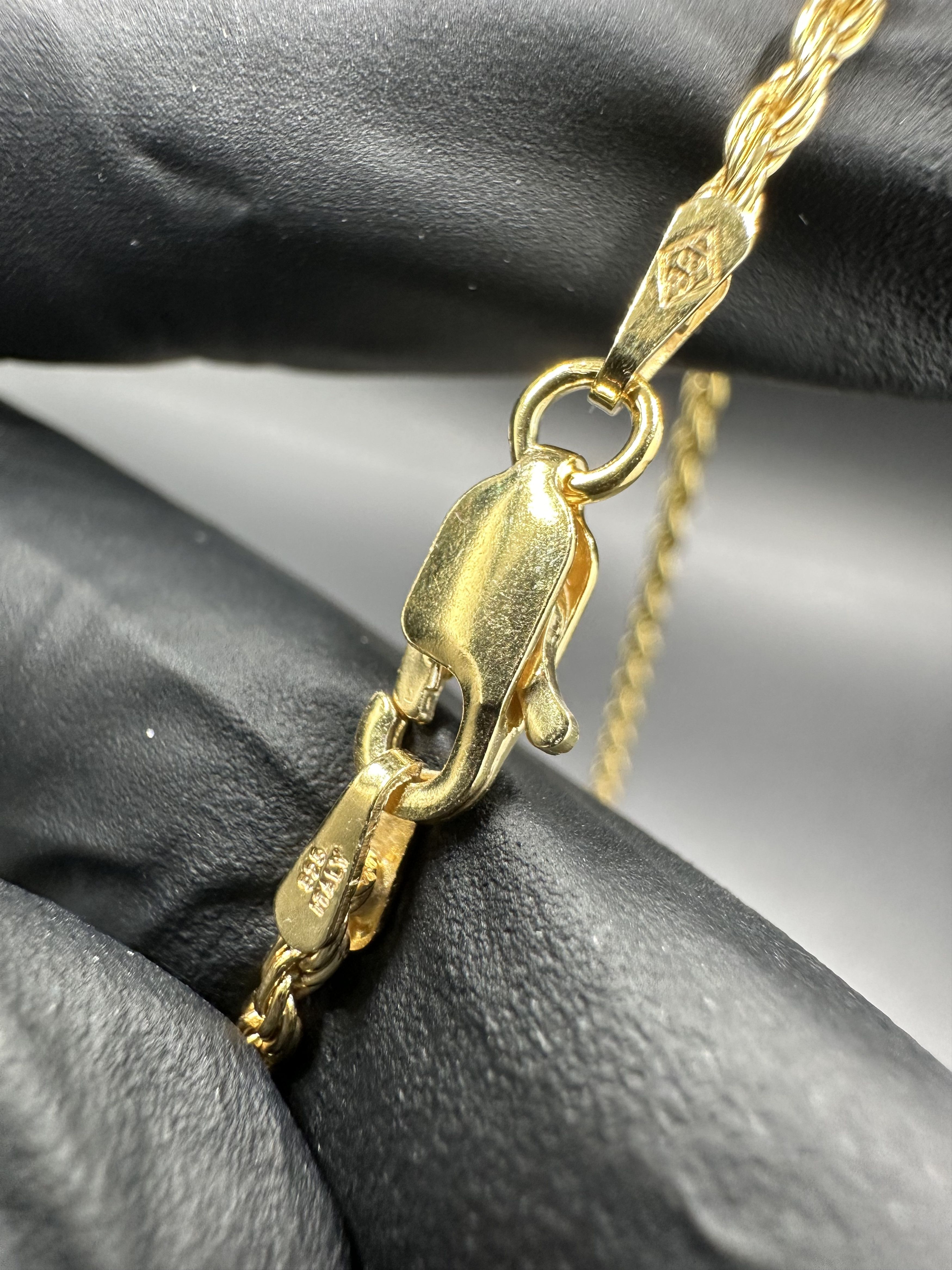Jewelry 14KT GOLD OVER STERLING SILVER 925 DIAMOND CUT ROPE Size ONE SIZE - 4 Thumbnail