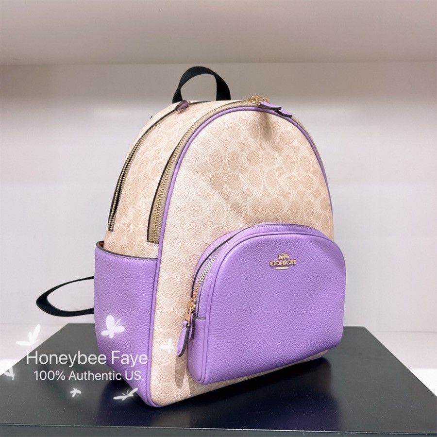 Coach Court Backpack In Signature Canvas CZ176 Size ONE SIZE - 6 Thumbnail