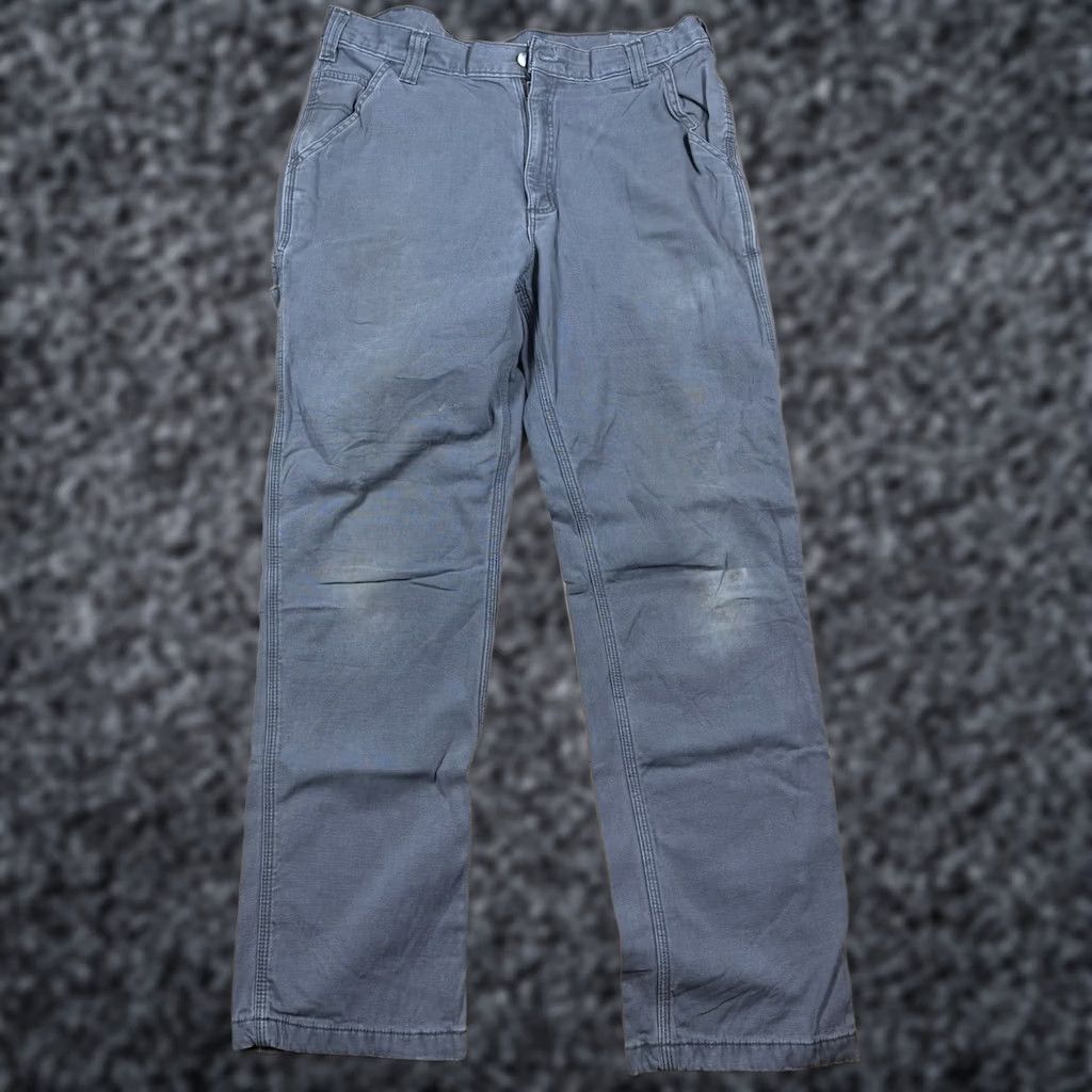 Carhartt VINTAGE Carhartt Work Pants Mens 36x32 Grey Insulated Cargo Straight Blanketed Lined Pants Mens Regular 36 Grey Inches Mens Size US 36 / EU 52 - 1 Thumbnail