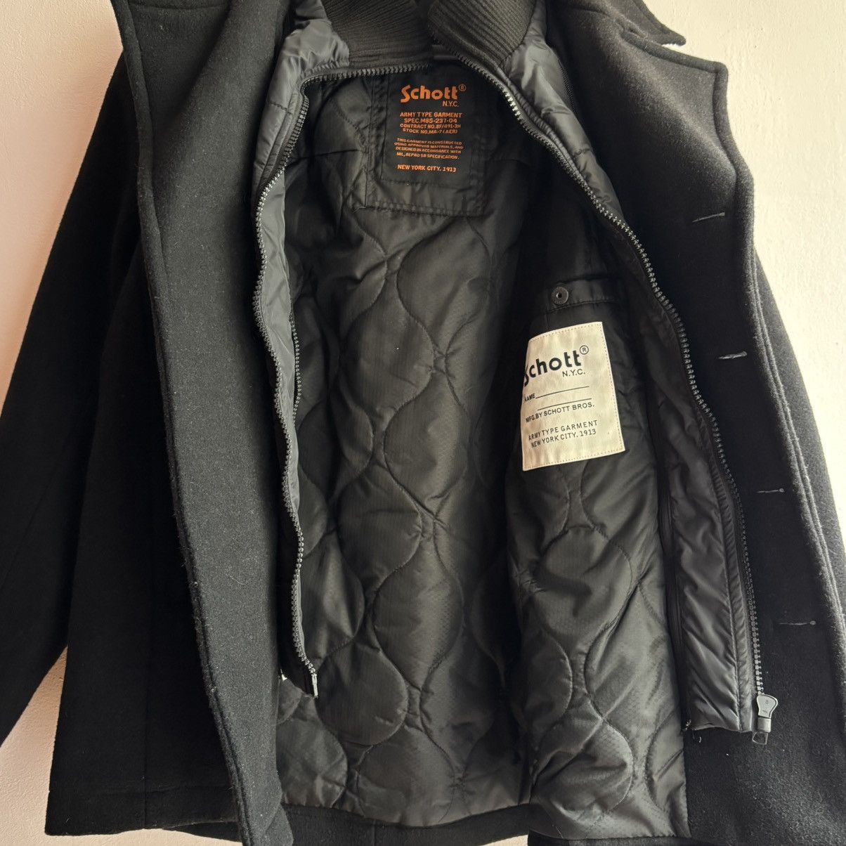 Schott Schott Cyclone 2 Peacoat Black MA-7 AER Military Wool Jacket Size US L / EU 52-54 / 3 - 4 Thumbnail