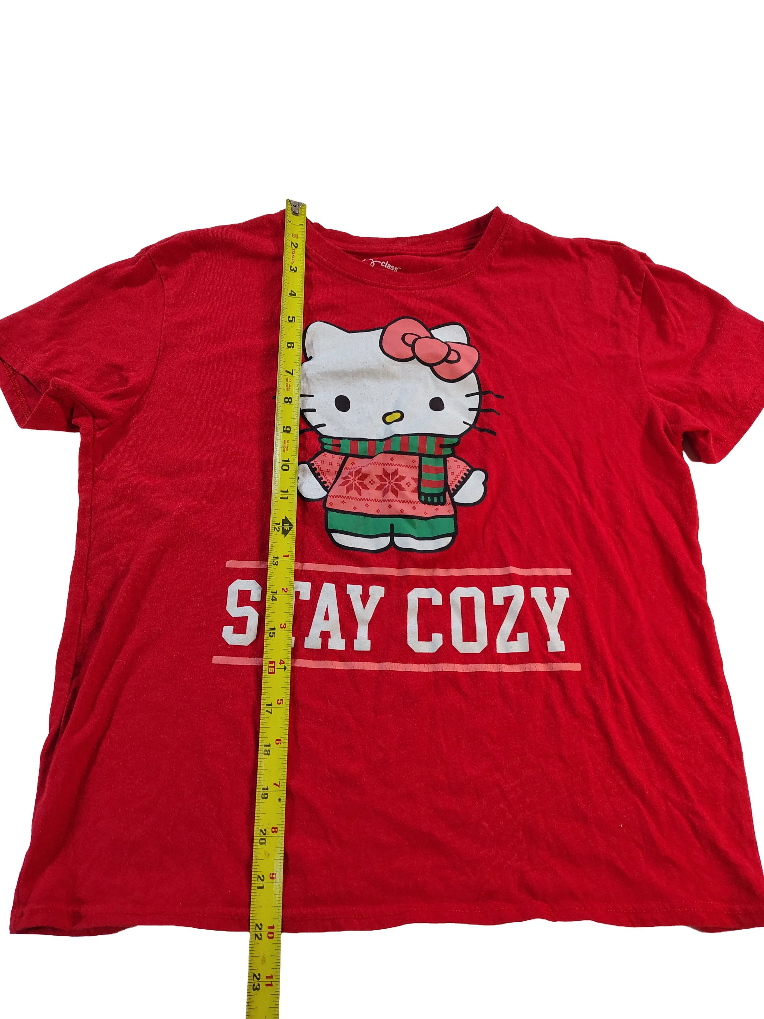 Other Women's Red Large Sanrio Hello Kitty Stay Cozy T-Shirt Size L / US 10 / IT 46 - 5 Thumbnail