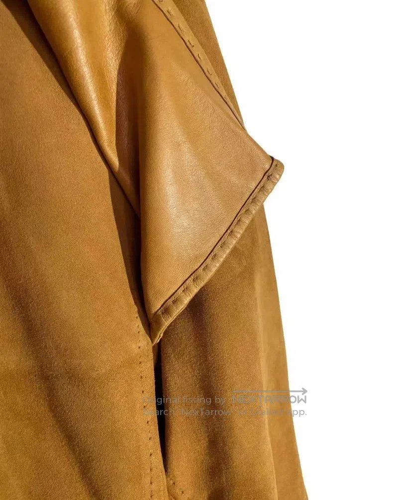 Hermes Hermes Leather Velvet Jacket Size XXS / US 00 / IT 34 - 8 Thumbnail