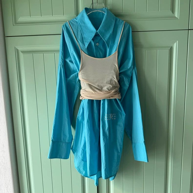 Maison Margiela Maison Margiela Two blue fake shirts 2501-Nextarrow Size S / US 4 / IT 40 - 1 Thumbnail