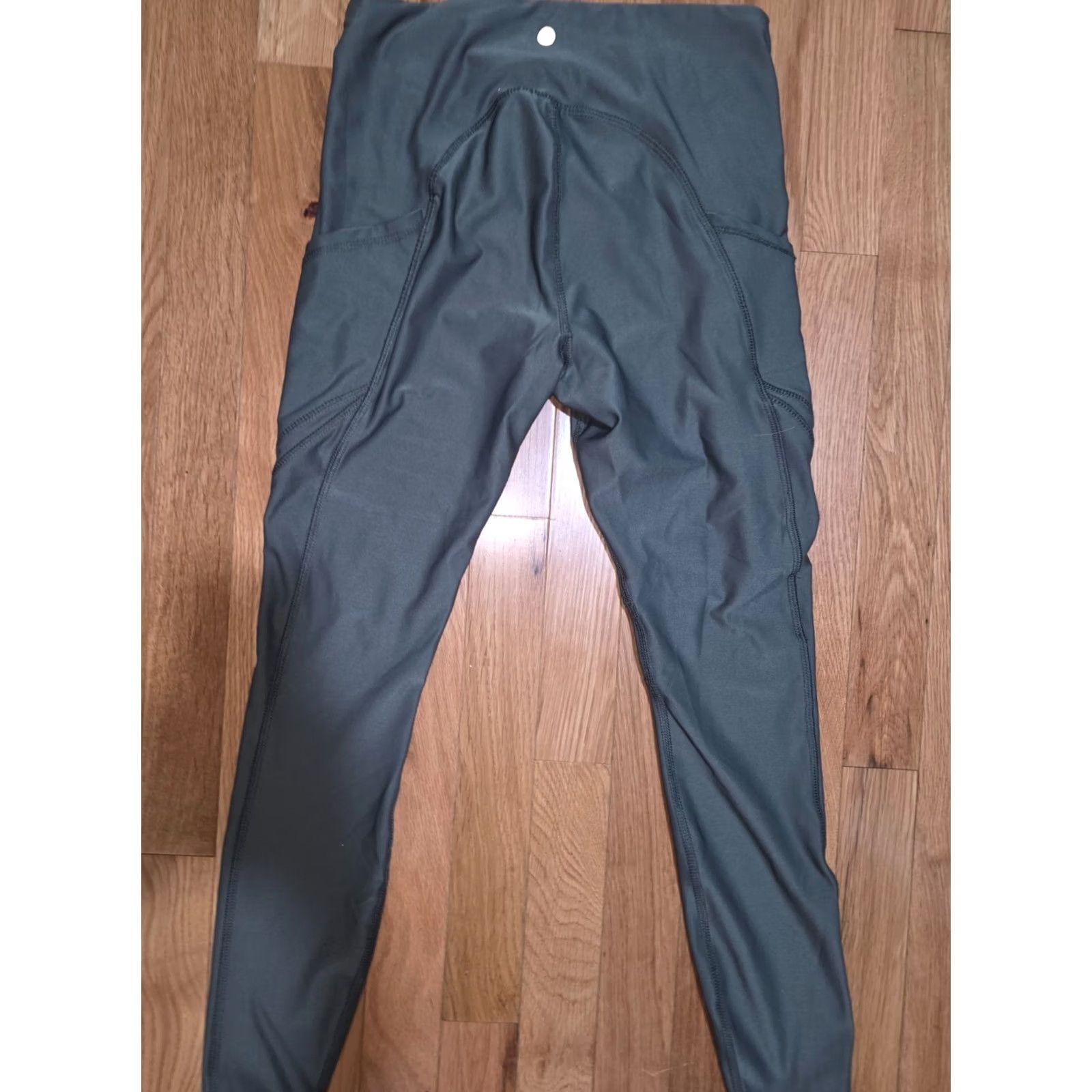 Logo 7 RBX Ankle Legging Women's S/P Gray Polyester Logo Stretch Pockets Pull On Shirt? Size 28" / US 6 / IT 42 - 5 Thumbnail