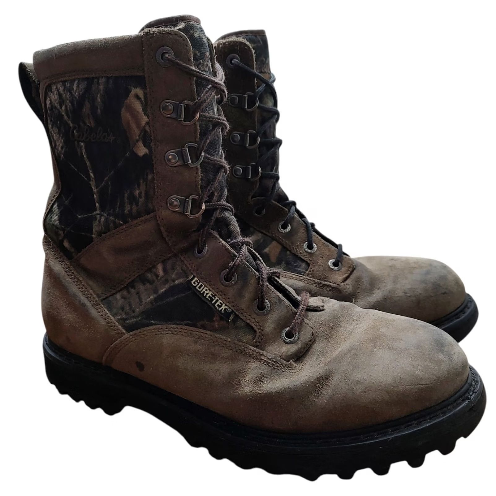 Vintage Cabela's Mens Boots Camouflage Hunting Rubber Outsole Leather Snow Insulated Cushioned Goodyear Size 13D Size US 13 / EU 46 - 5 Thumbnail