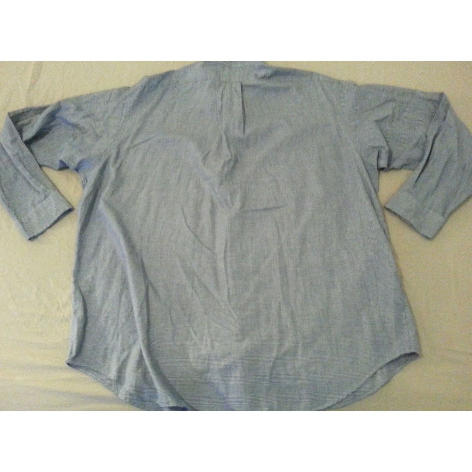 Polo Ralph Lauren VINTAGE? Mens Polo Ralph Lauren Dress Shirt Plaid XL Gray Cotton Long Sleeve 2XL Mens Size 46R - 2 Thumbnail