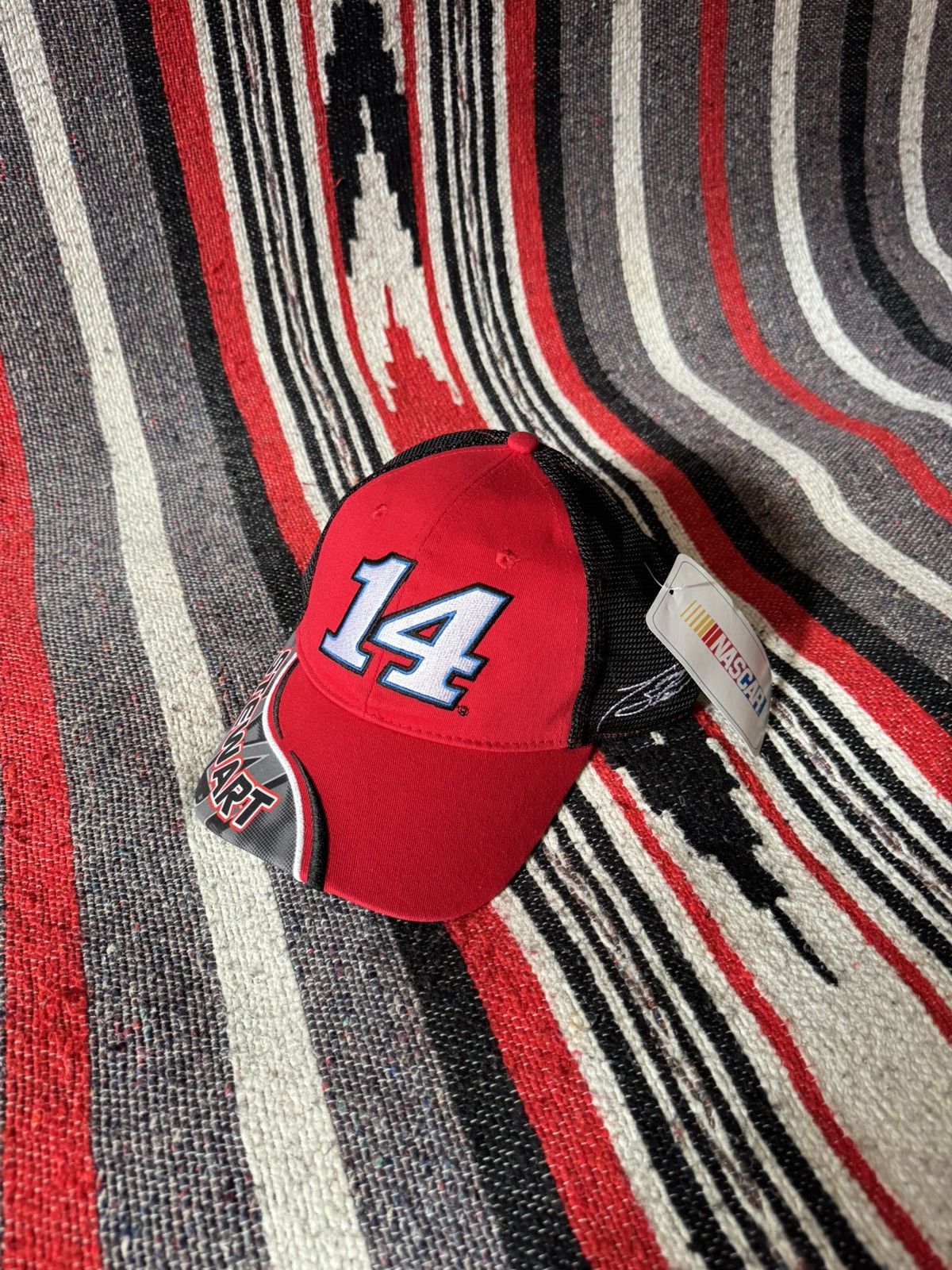 NASCAR Nascar #14 Tony Stewart Racing Moto Formula 1 y2k Hat Size ONE SIZE - 1 Thumbnail