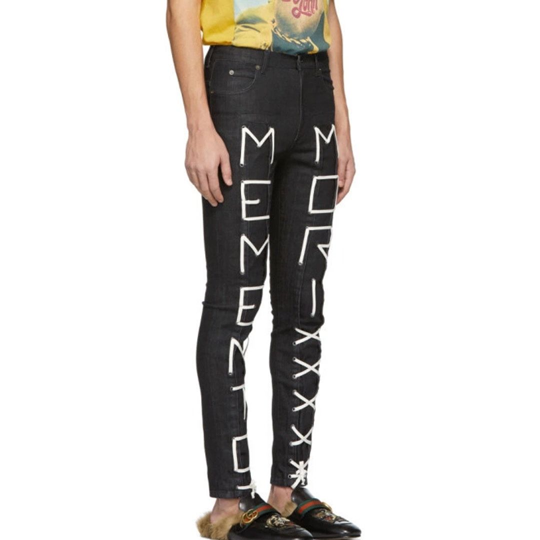 Gucci Gucci Black Memento Mori Skinny Jeans Size US 31 - 4 Thumbnail
