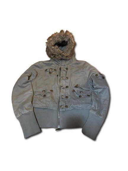 If Six Was Nine Vintage Avant-Garde Fur Bomber Japanese Y2K Hysteric Glamour Size L / US 10 / IT 46 - 1 Thumbnail