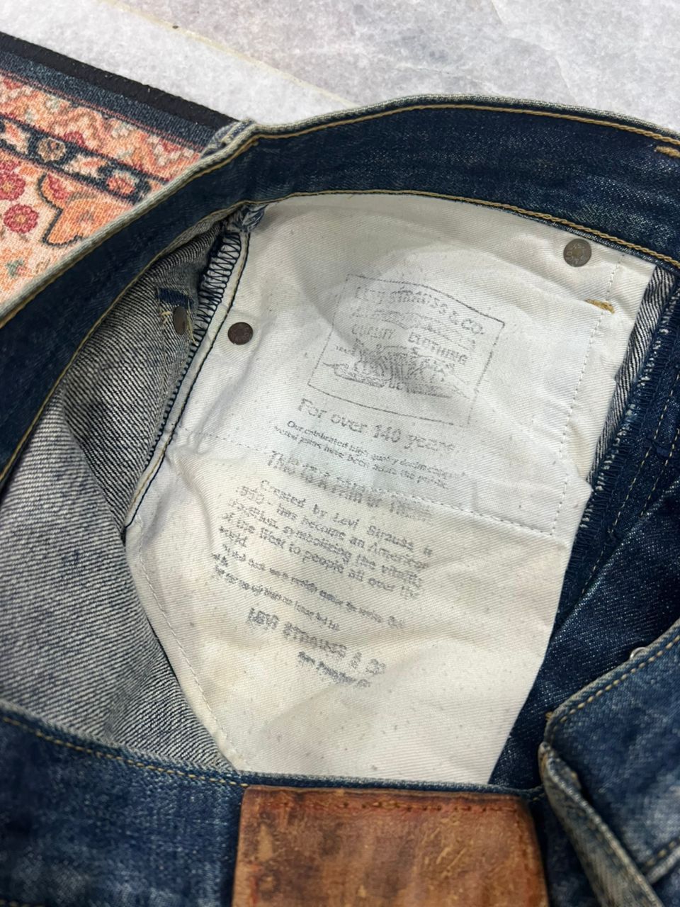 Levi's Vintage Levis 1944 Leather Patch Single Sided Size US 32 / EU 48 - 9 Thumbnail