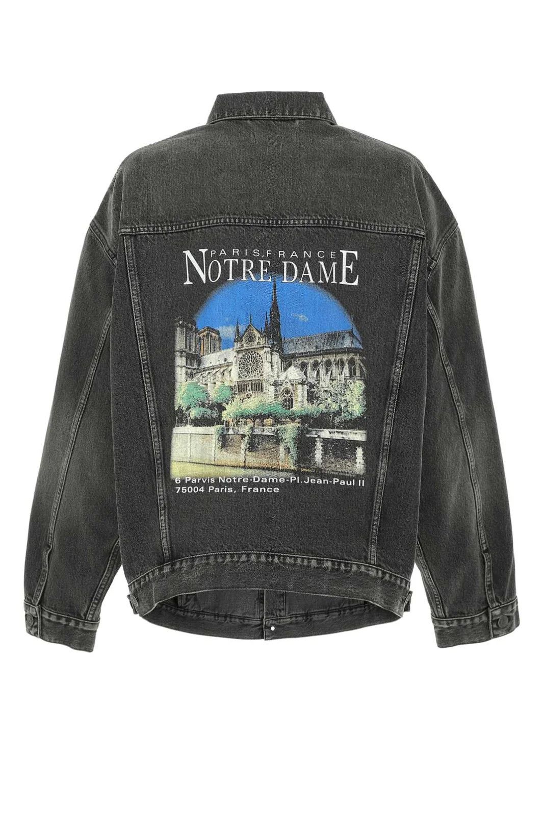 Balenciaga Balenciaga Notre Dame Oversized Denim Jacket Black Size US L / EU 52-54 / 3 - 1 Thumbnail
