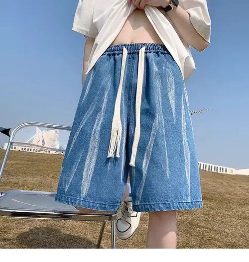 Japanese Brand Rumiko x Saki Blue High Street Vintage Casual Denim Shorts Size US 31 - 3 Thumbnail