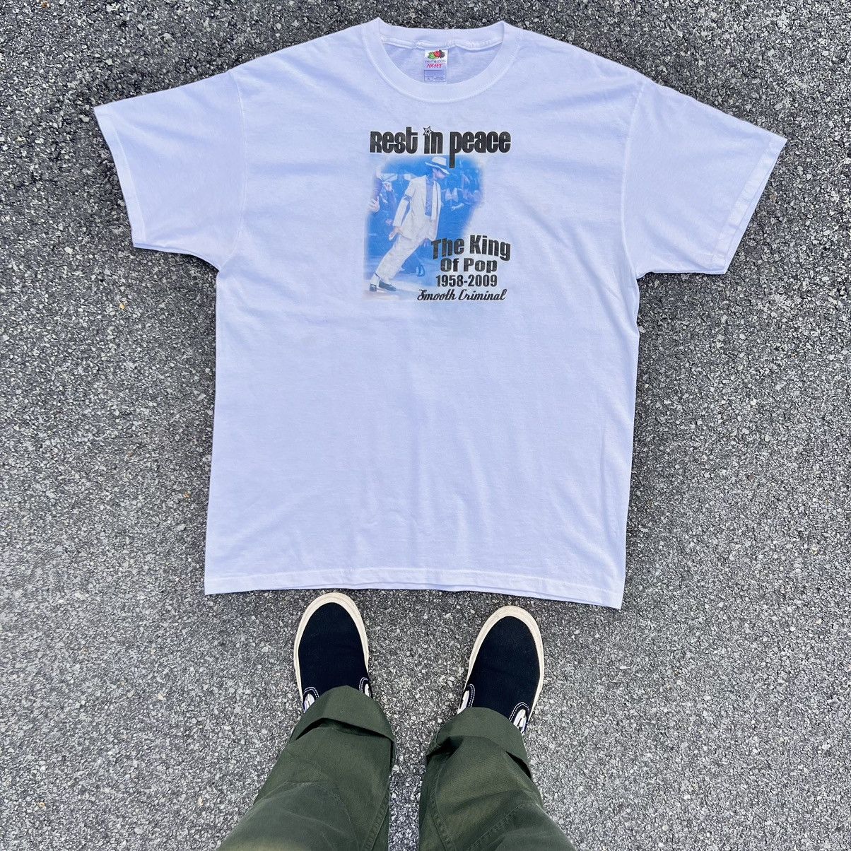 Band Tees × Vintage VTG RIP MICHAEL JACKSON SMOOTH CRIMINAL Size US XL / EU 56 / 4 - 1 Thumbnail