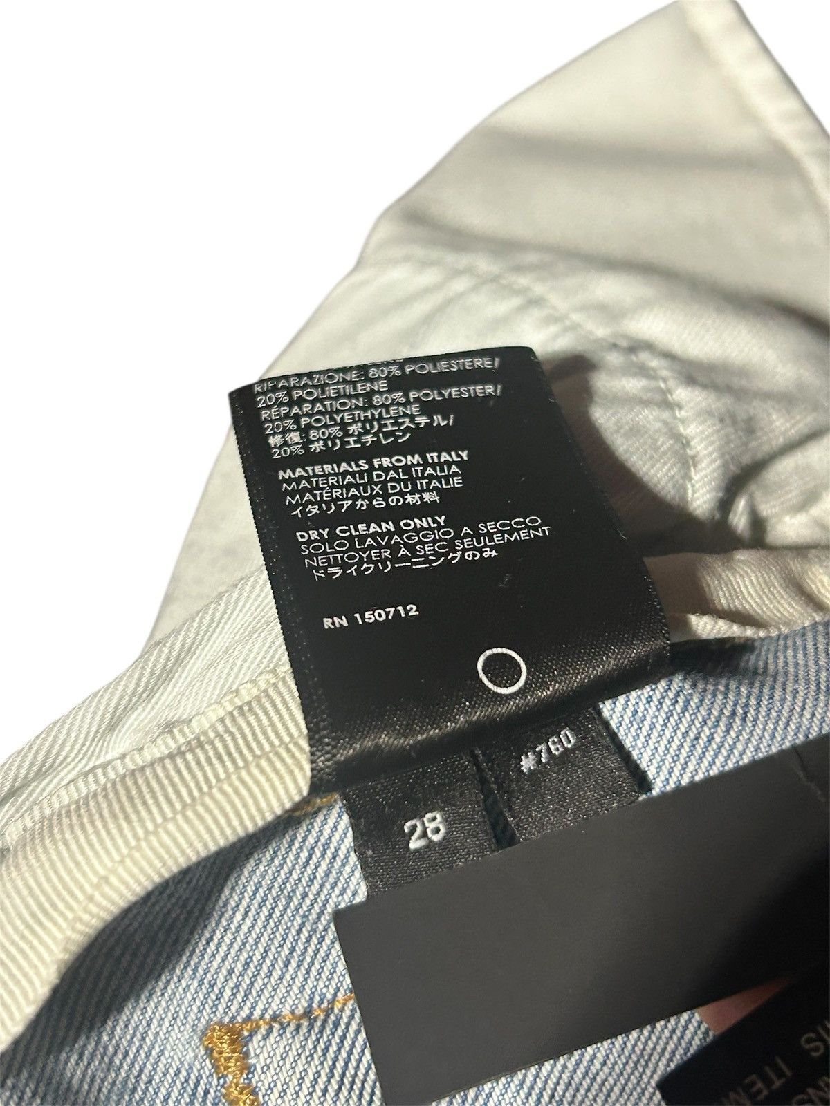 Amiri Mx1 Blue Bandana Patch Size 28 Skinny Fit