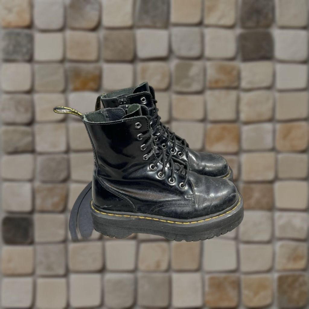 Dr. Martens Dr Martens Boots Mens Size 6 Jadon Soft Toe Black Leather Ankle Zip Work Shoe Size US 6 / EU 39 - 1 Thumbnail