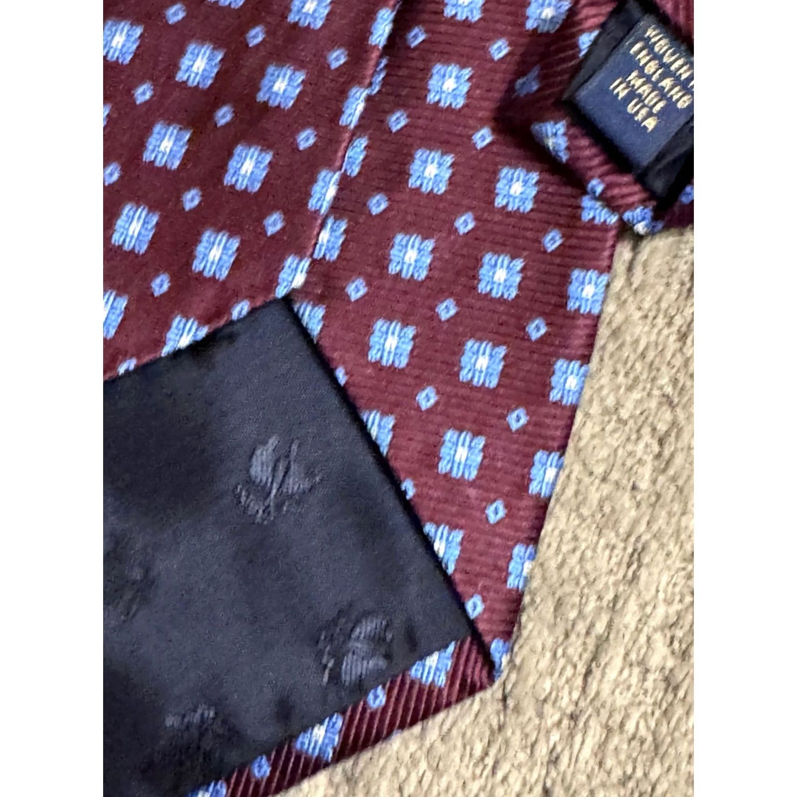 Brooks Brothers Brooks Brothers MINT Maroon Blue Mens Silk Necktie Tie Ascot - Mens Silk Neck Tie Brooks Brothers Size ONE SIZE - 8 Thumbnail