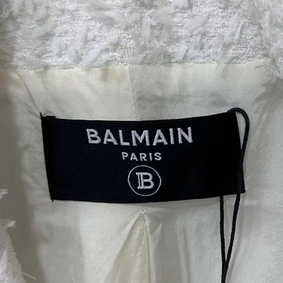 Balmain BALMAIN white tweed gold button Coco jacket 40 Size S / US 4 / IT 40 - 5 Thumbnail