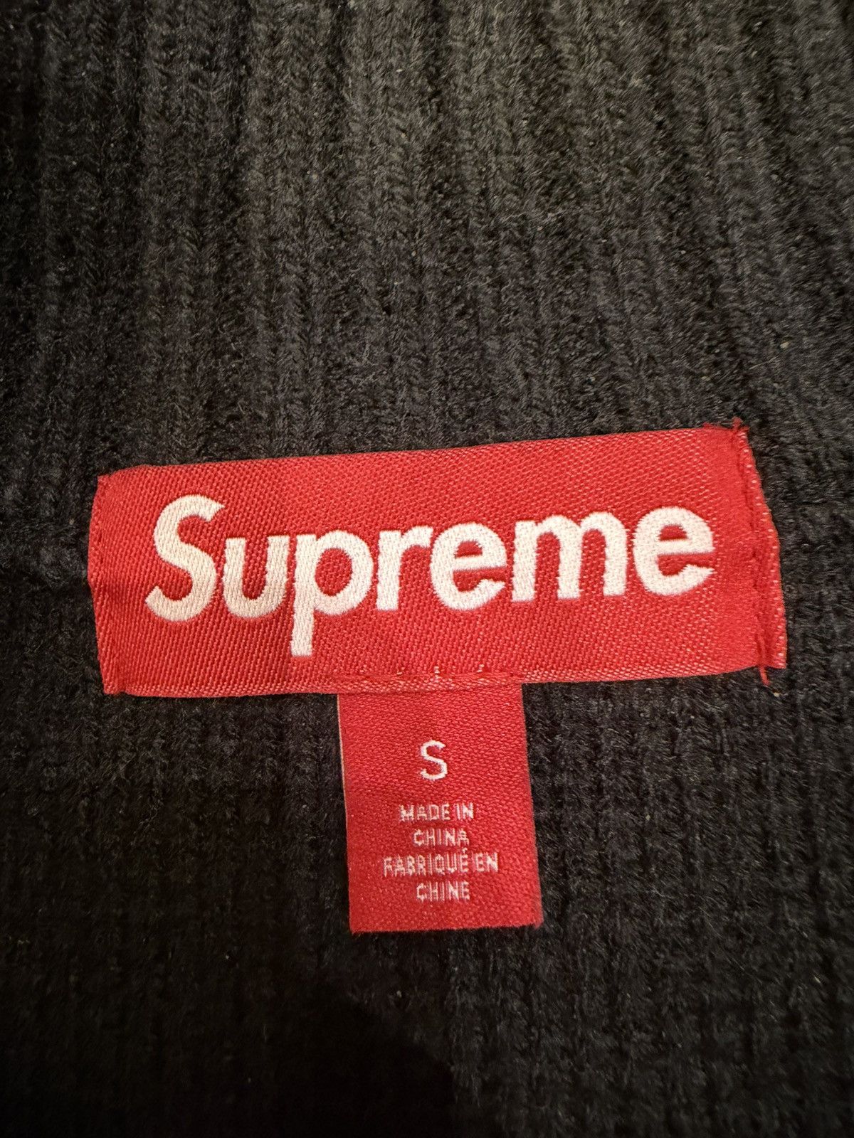 Supreme Supreme Script Knit Quarter Zip - Black Size US S / EU 44-46 / 1 - 3 Thumbnail