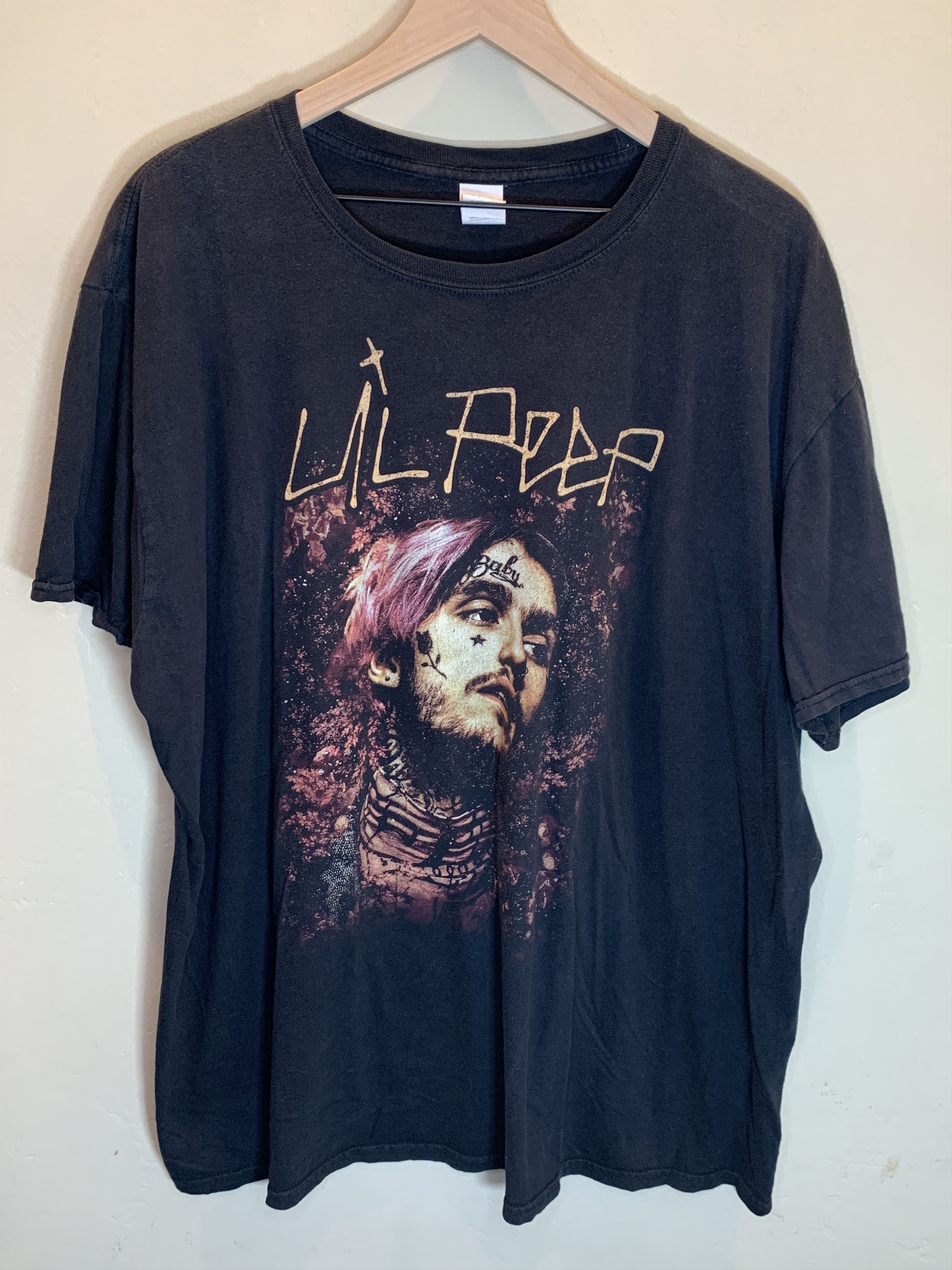 Rap Tees *RARE* Lil Peep Portrait Art Rap Tee Band T-Shirt - 2XL Size US XXL / EU 58 / 5 - 1 Thumbnail
