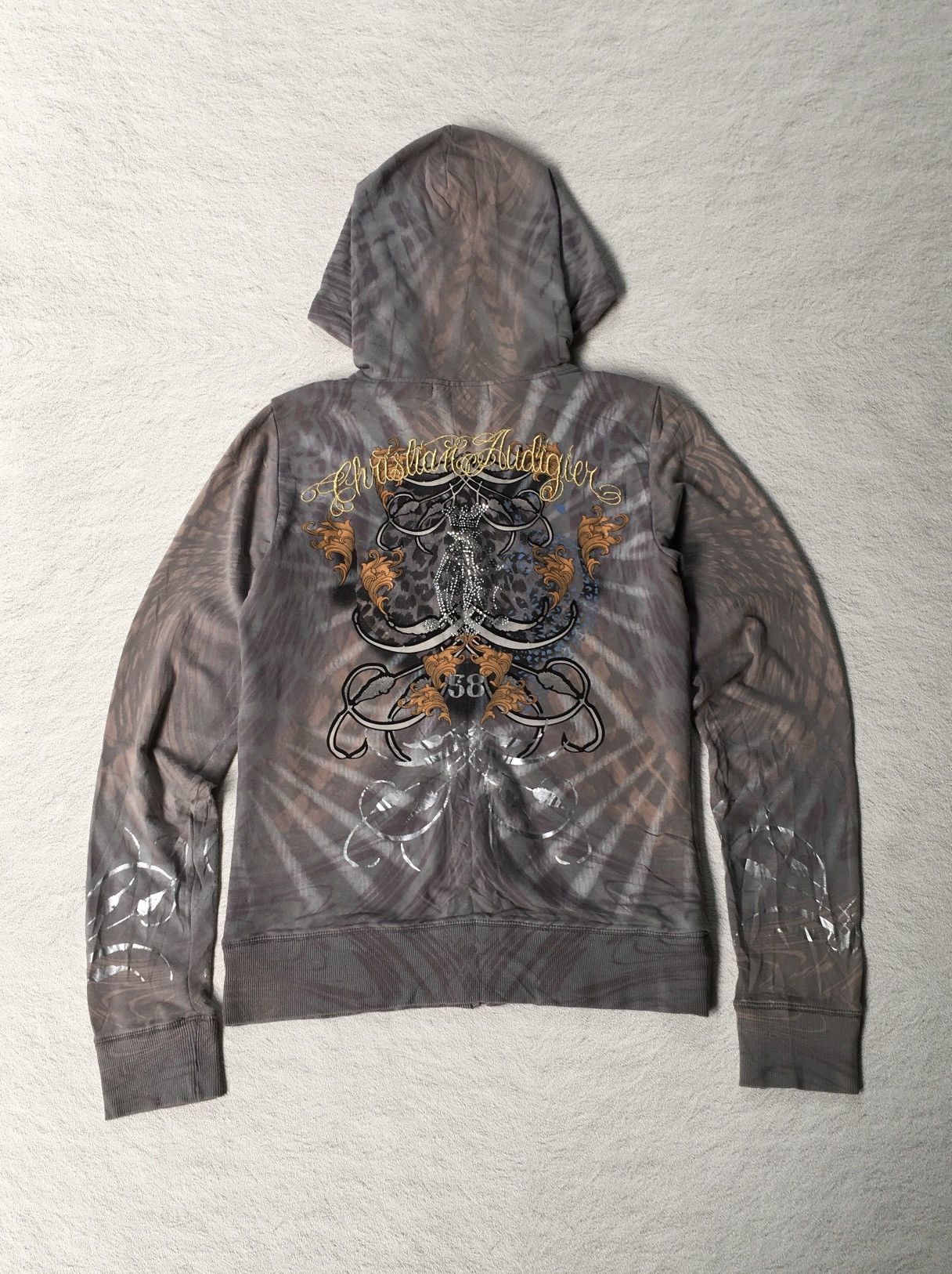 Ed Hardy Y2k Christian Audigier Zip Hoodie Size US XS / EU 42 / 0 - 6 Thumbnail