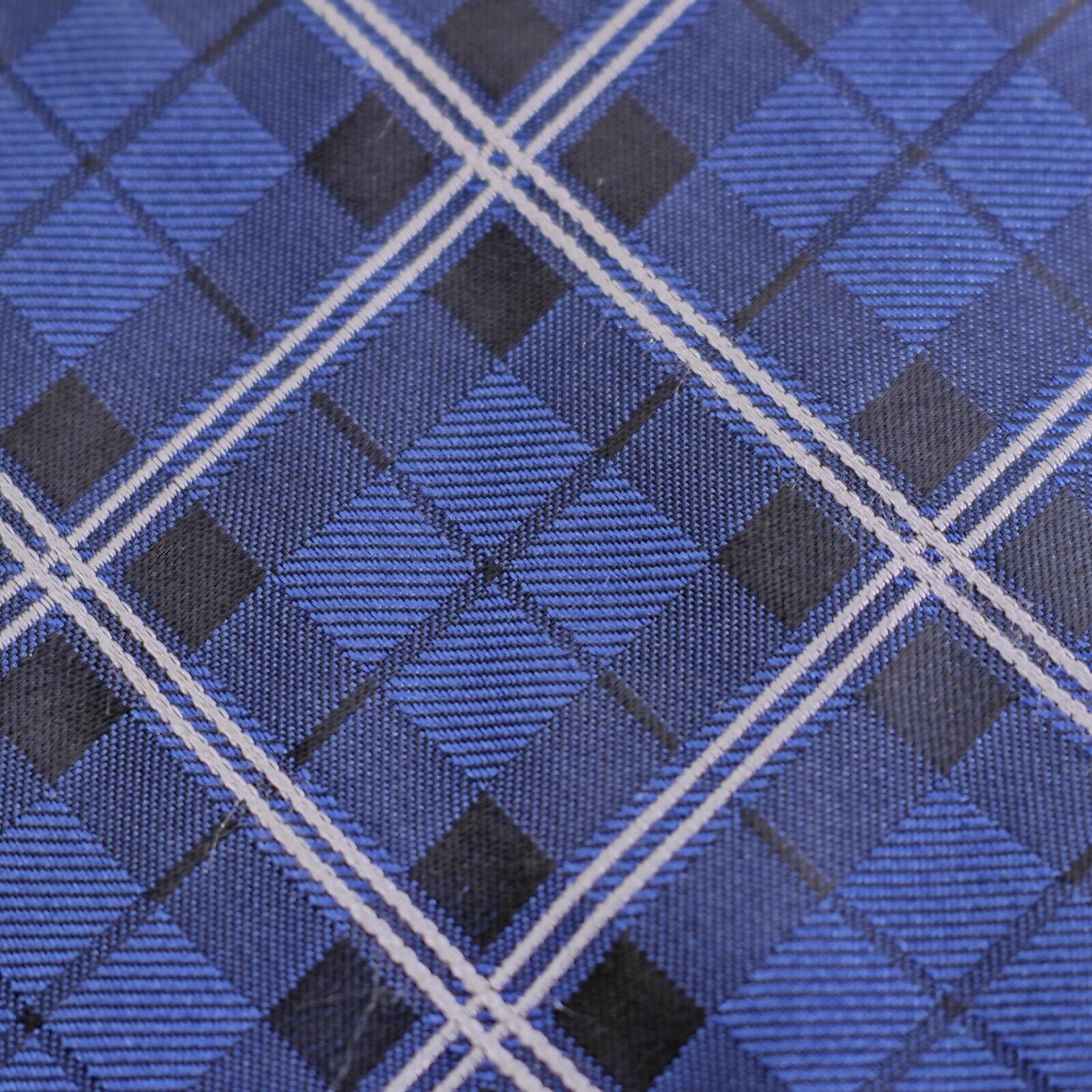 Croft & Barrow Croft & Barrow Blue Plaid Woven Silk Blend Tie Size ONE SIZE - 2 Thumbnail