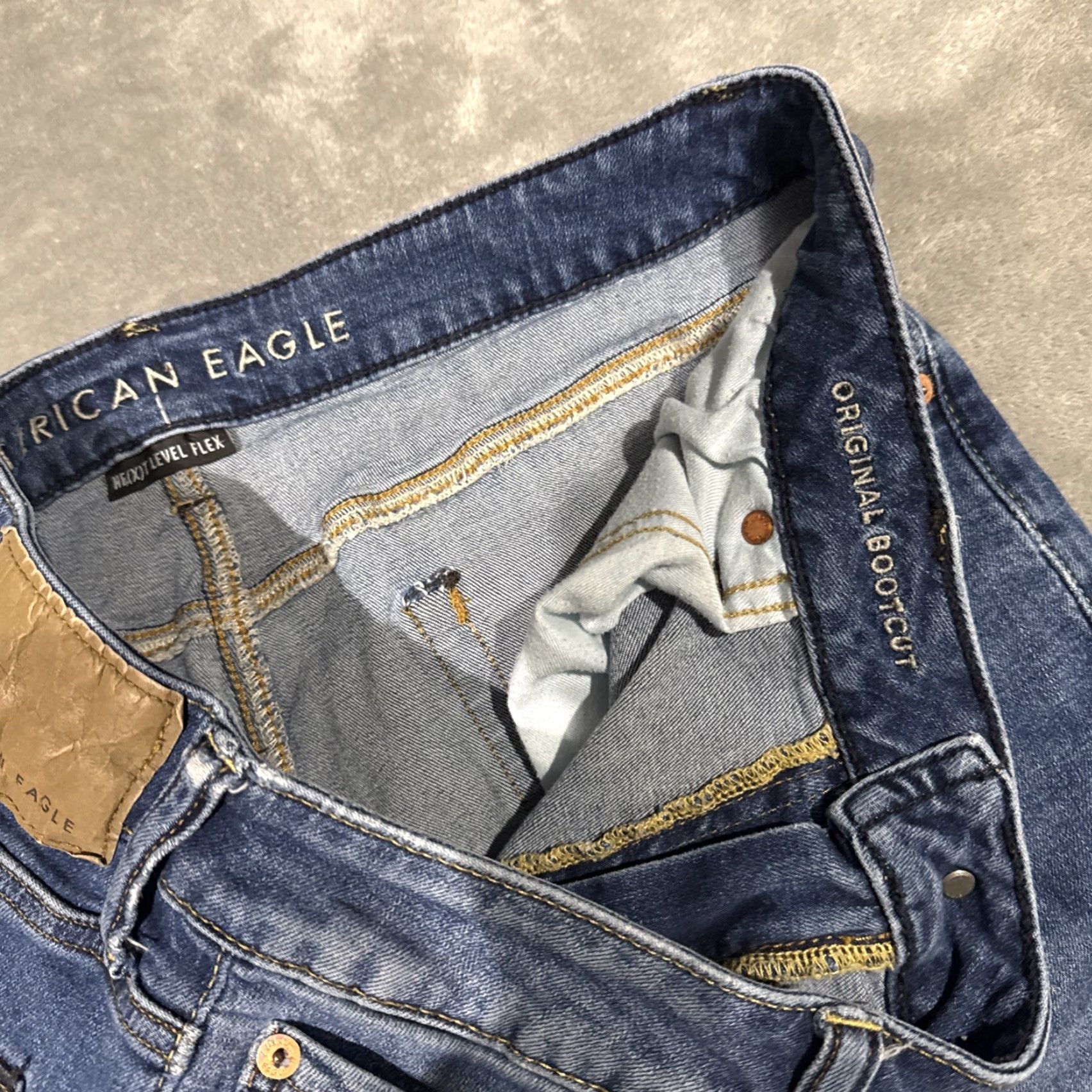 American Eagle Outfitters American Eagle Outfitters Jeans Mens 35x30 Bootcut Dark Blue 5-Pocket Regular Inseam 30in Stretch Denim Denim Jeans Size US 35 - 3 Thumbnail