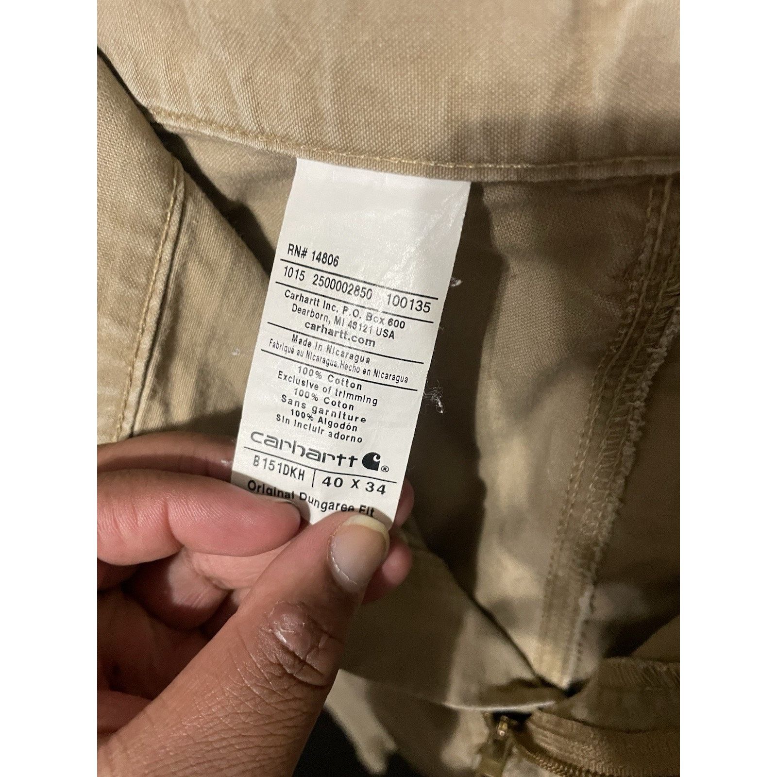 Carhartt Size 40x34- Vtg Carhartt B114 DWD Pants Workwear Tan Size US 40 / EU 56 - 3 Thumbnail