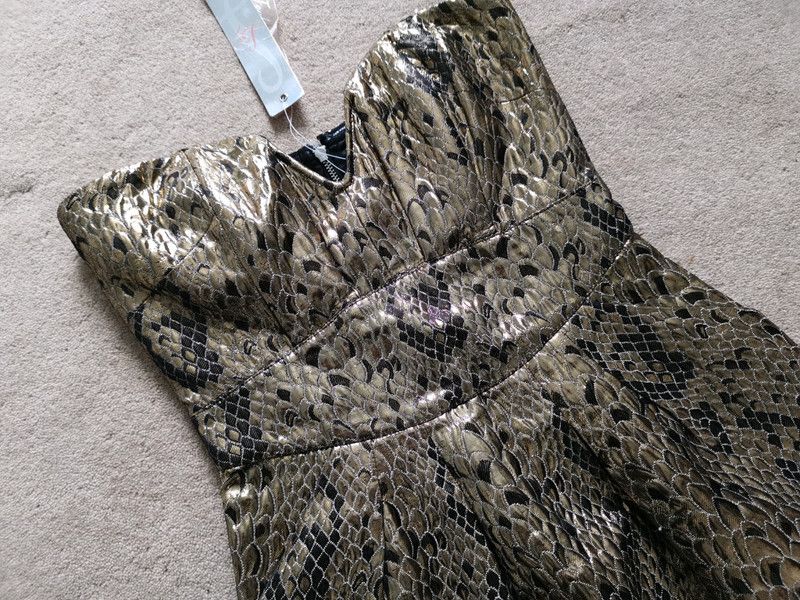 Vintage Lipsy strapless jacquard dress size 8 Size M / US 6-8 / IT 42-44 - 4 Thumbnail