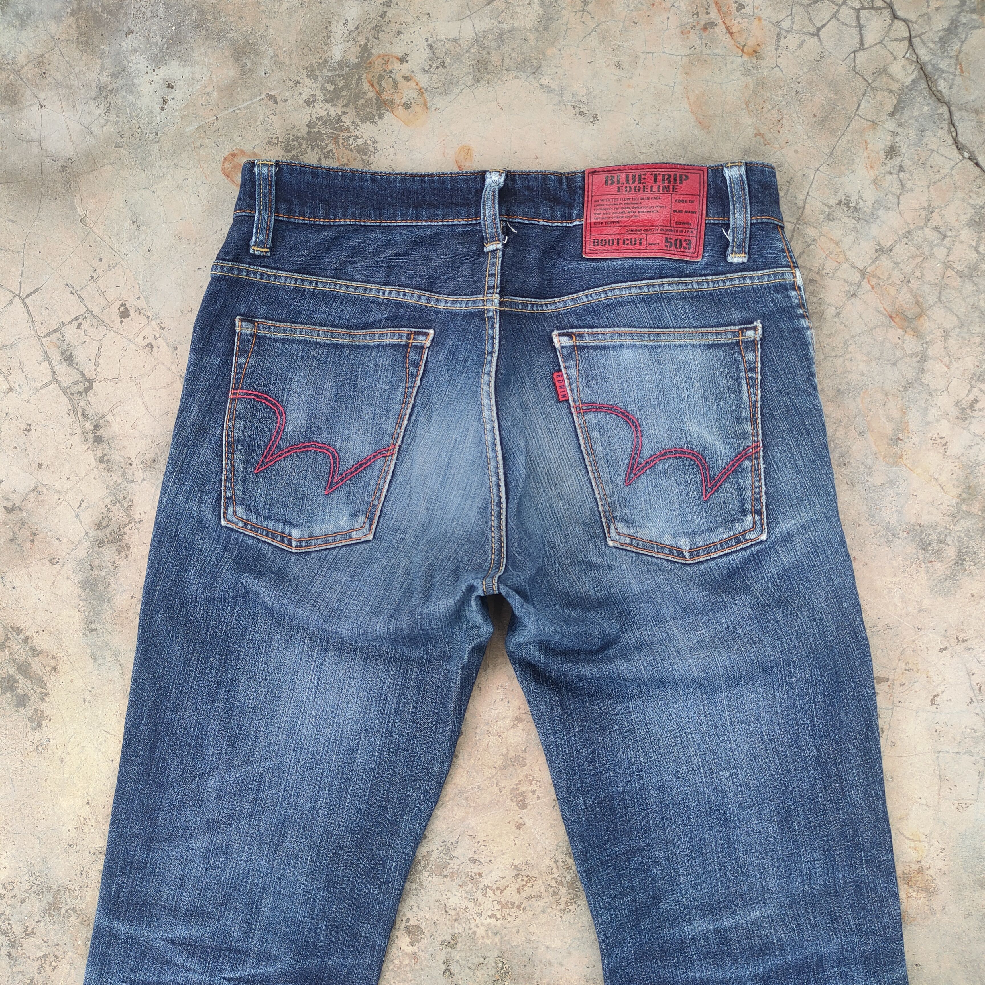 Edwin W32 VINTAGE EDWIN BOOT CUT FADED DISTRESSED JEAN PANTS Size US 32 / EU 48 - 8 Thumbnail