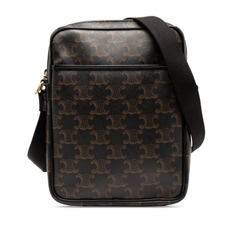 Celine Celine Triomphe Coated Canvas Shoulder Bag Brown Size ONE SIZE - 1 Thumbnail