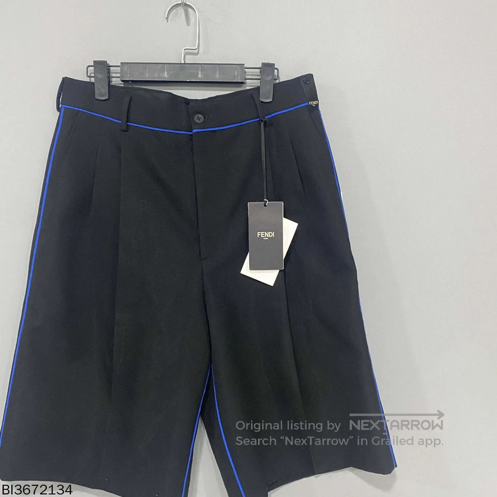 Fendi black shorts with blue stripes by Fendi. Size US 32 / EU 48 - 4 Thumbnail