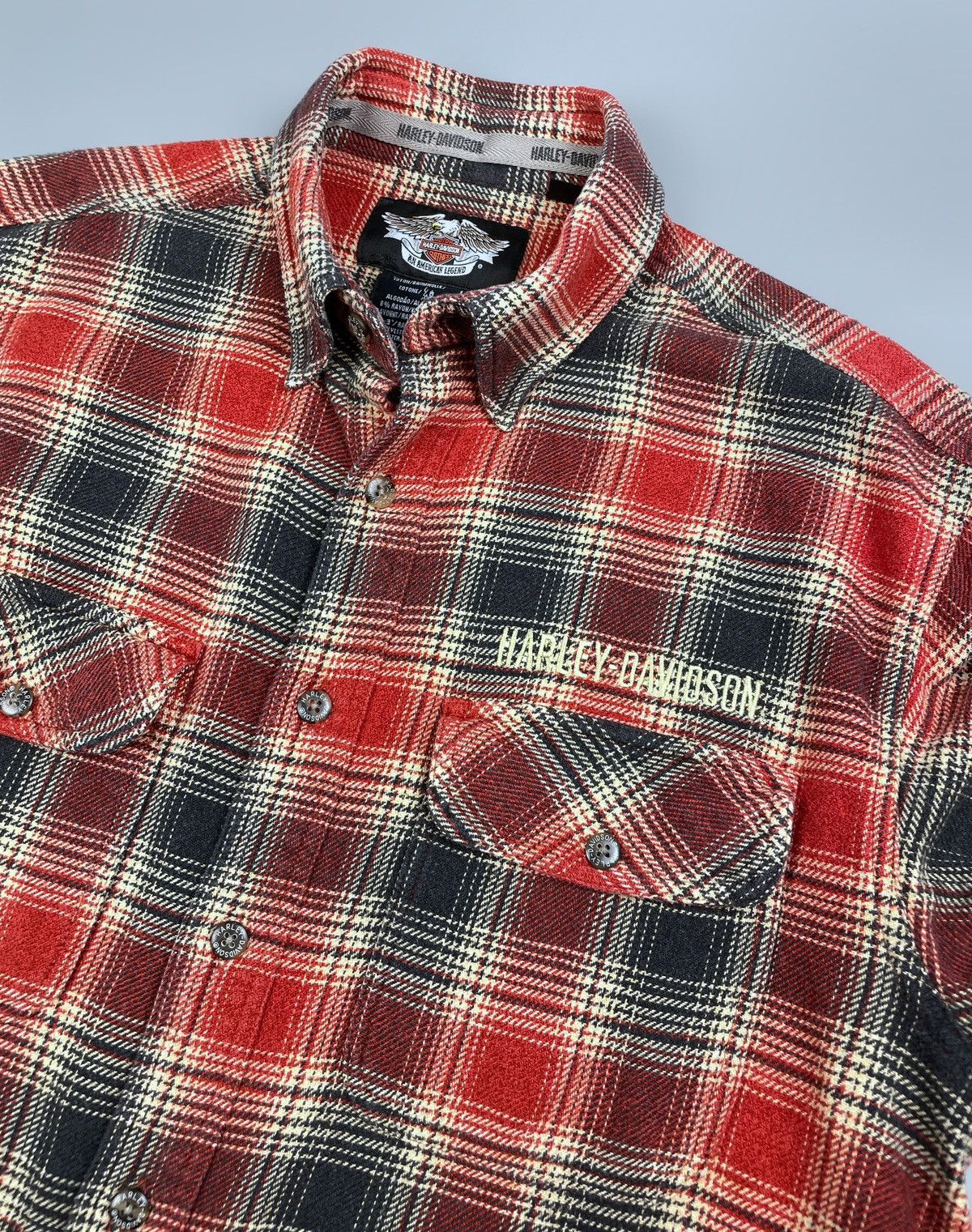 Vintage Vintage Harley-Davidson Motorcycle Checked Flannel Shirt L Size US L / EU 52-54 / 3 - 10 Thumbnail