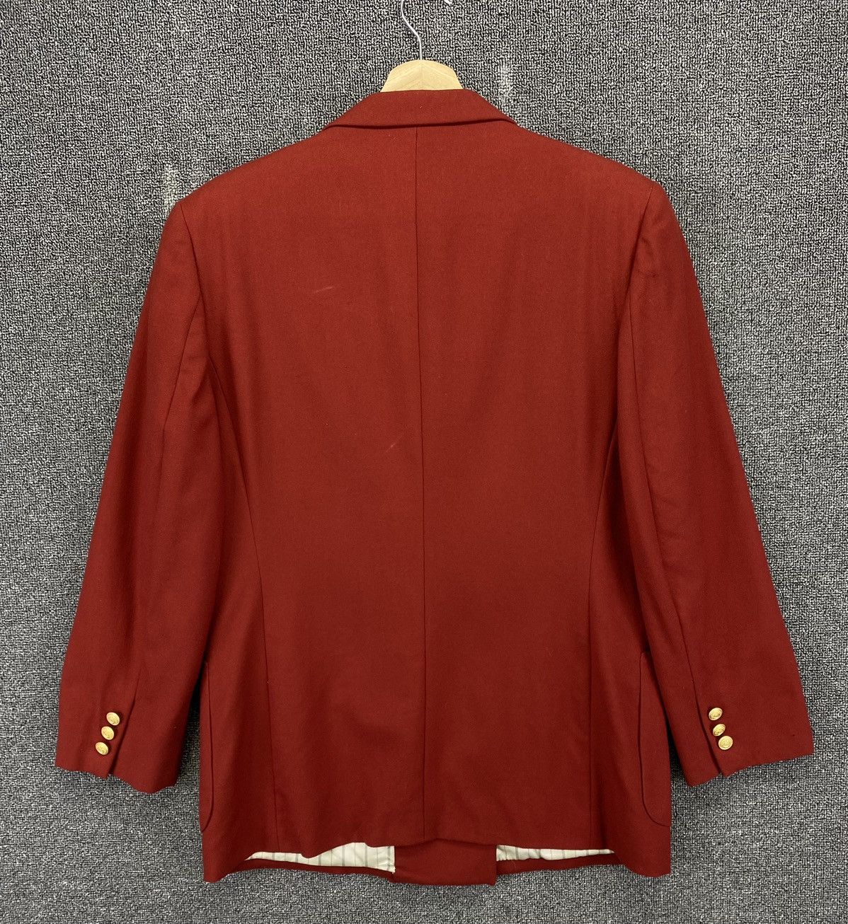 Burberry Vintage Burberry Rare Red Wool Blazer Coat Jacket Size US M / EU 48-50 / 2 - 14 Thumbnail
