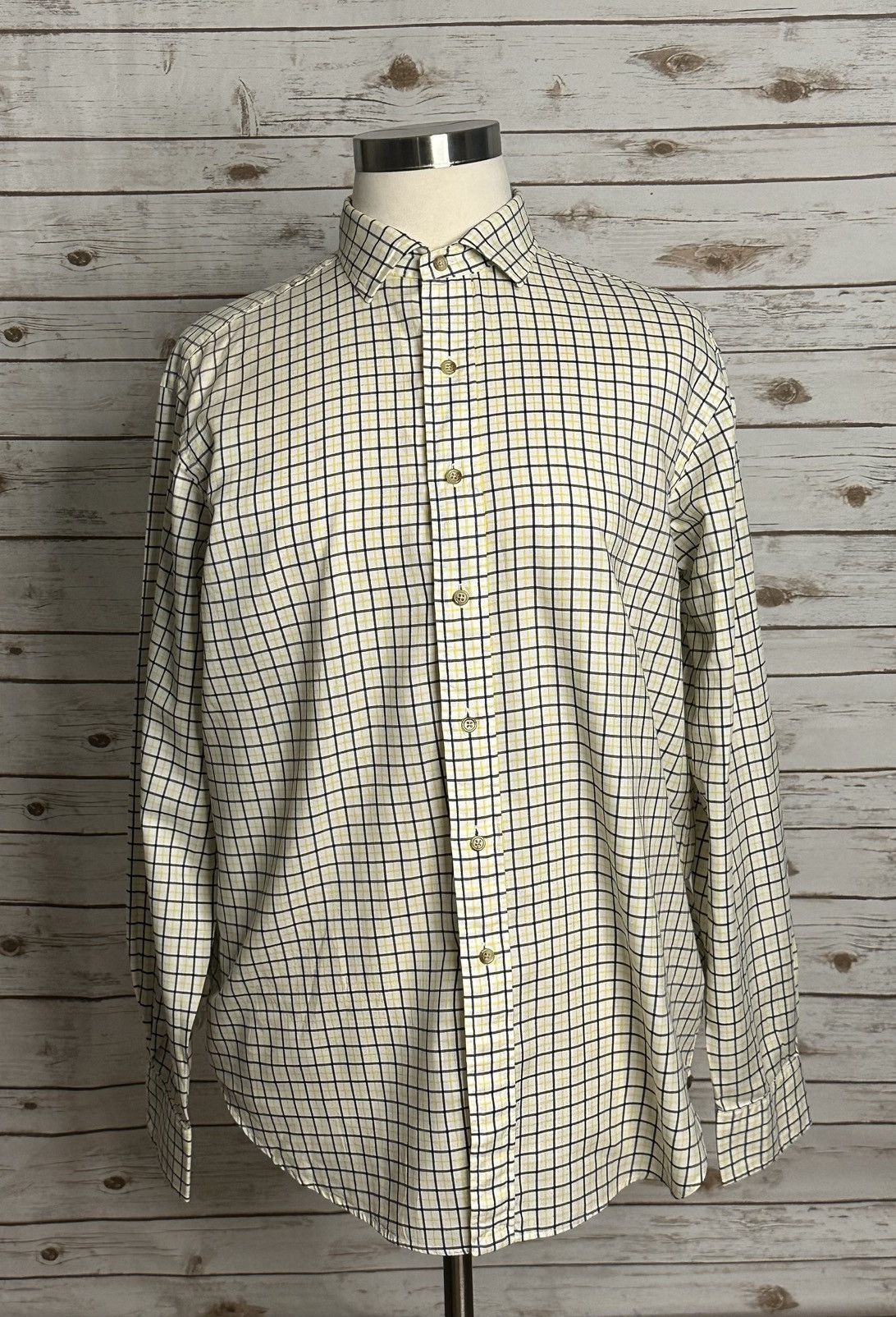 Polo Ralph Lauren Polo by Ralph Lauren white/navy/yellow plaid button-up shirt Size US XL / EU 56 / 4 - 1 Thumbnail