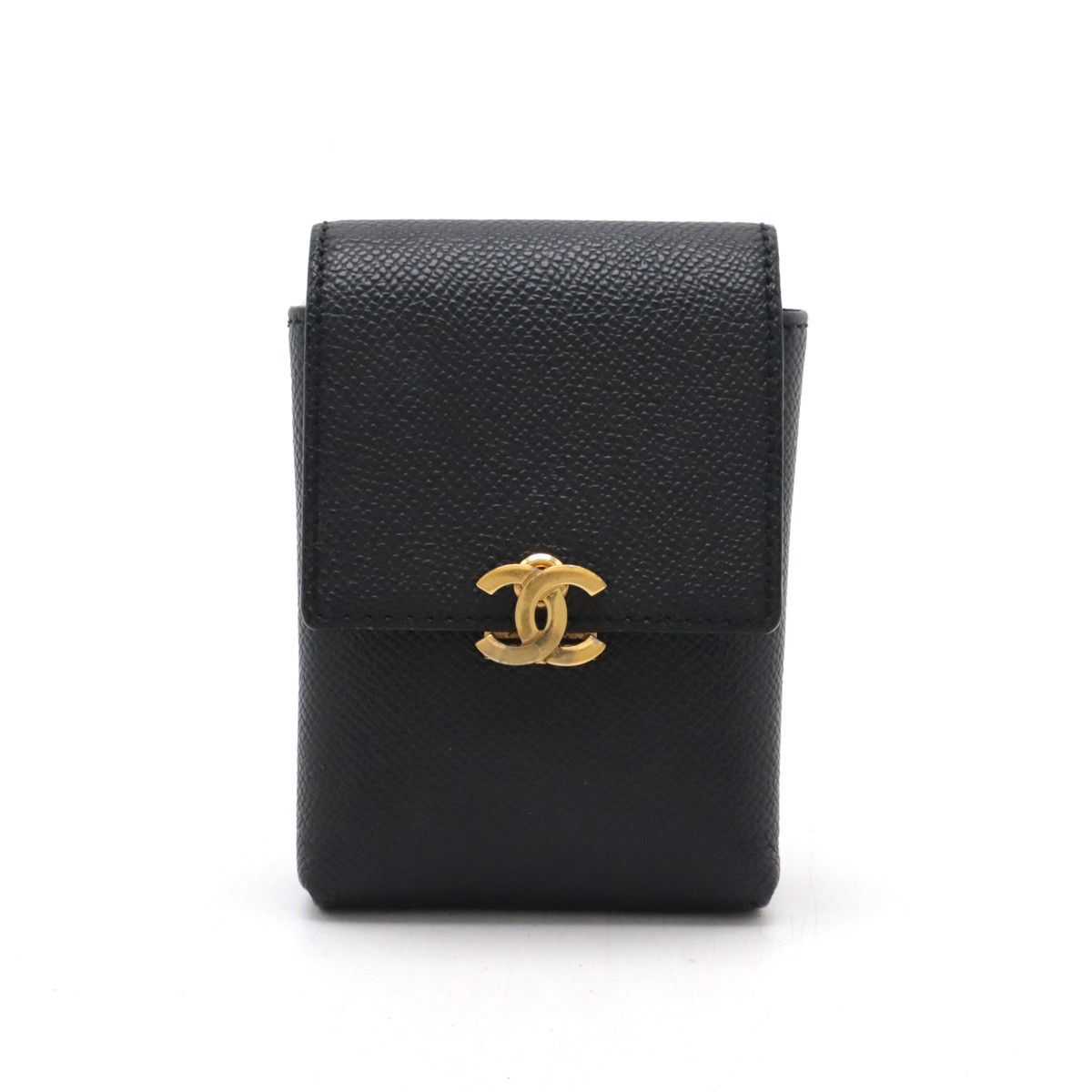 Chanel Chanel Chanel Caviar Skin Coco Mark iQOS Case Leather Black Leather Other in Very Good Condition Size ONE SIZE - 1 Thumbnail