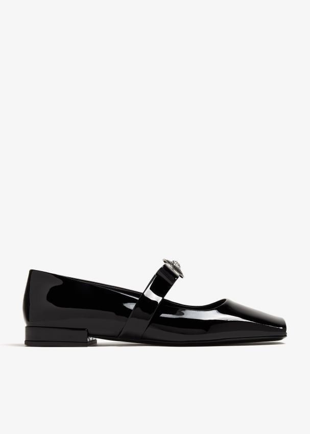 Versace Versace Gianni Ribbon Open Patent Leather Ballerina Flats SIZE 37.5 Size ONE SIZE - 1 Thumbnail