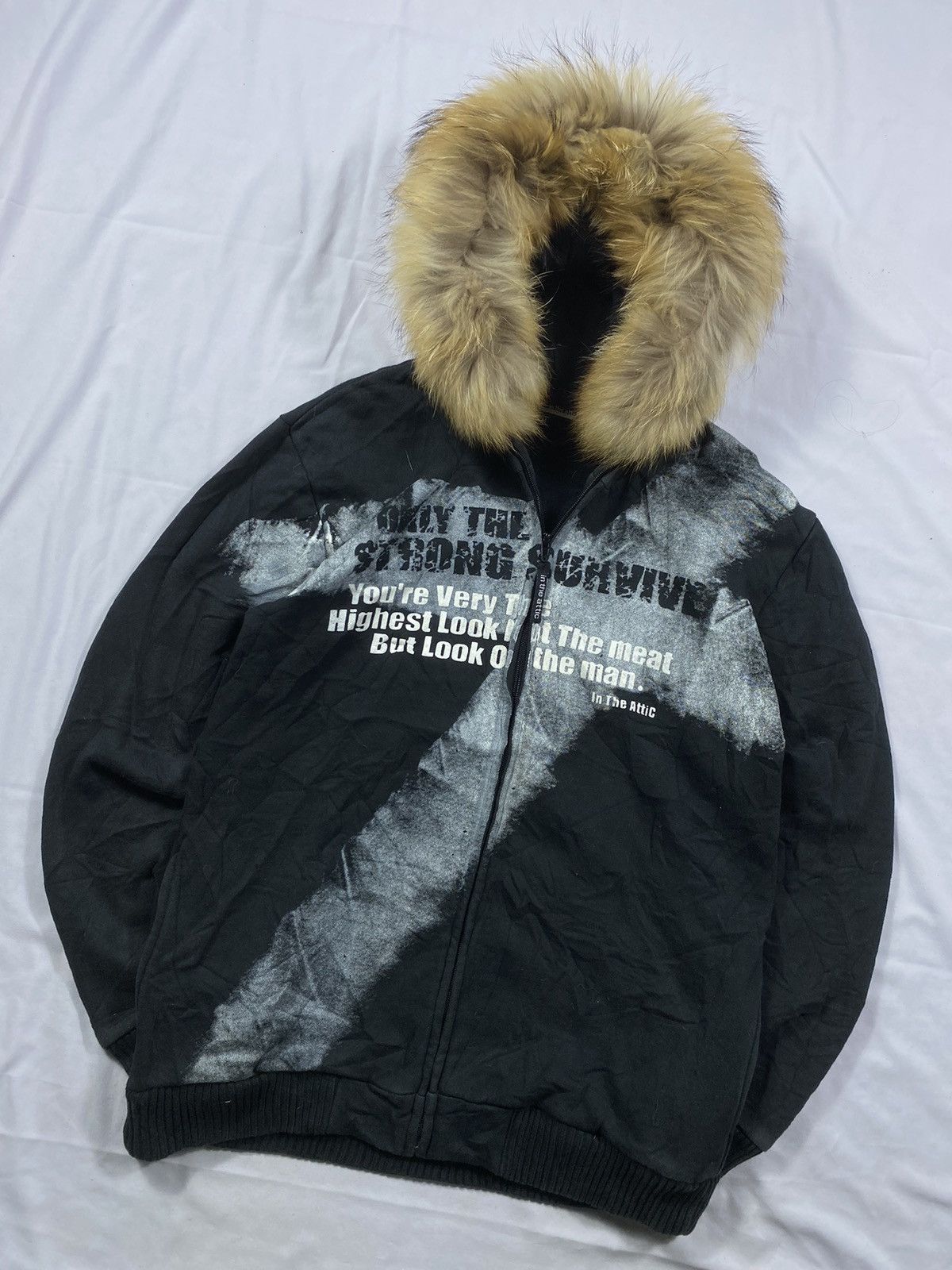 In The Attic In The Attic Fur Zip Hoodie Punk Style Size US M / EU 48-50 / 2 - 3 Thumbnail