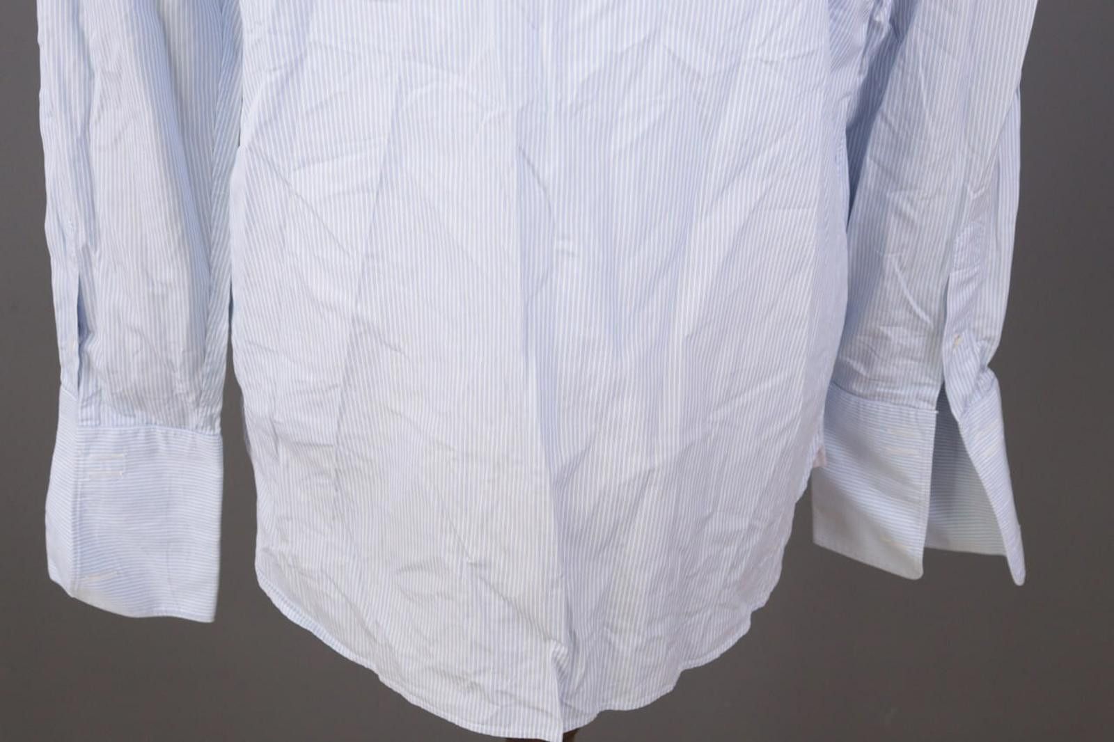 Gieves & Hawkes Gieves & Hawkes Blue Pinstripe Dress Shirt Size 41 / 16 Size US M / EU 48-50 / 2 - 10 Thumbnail