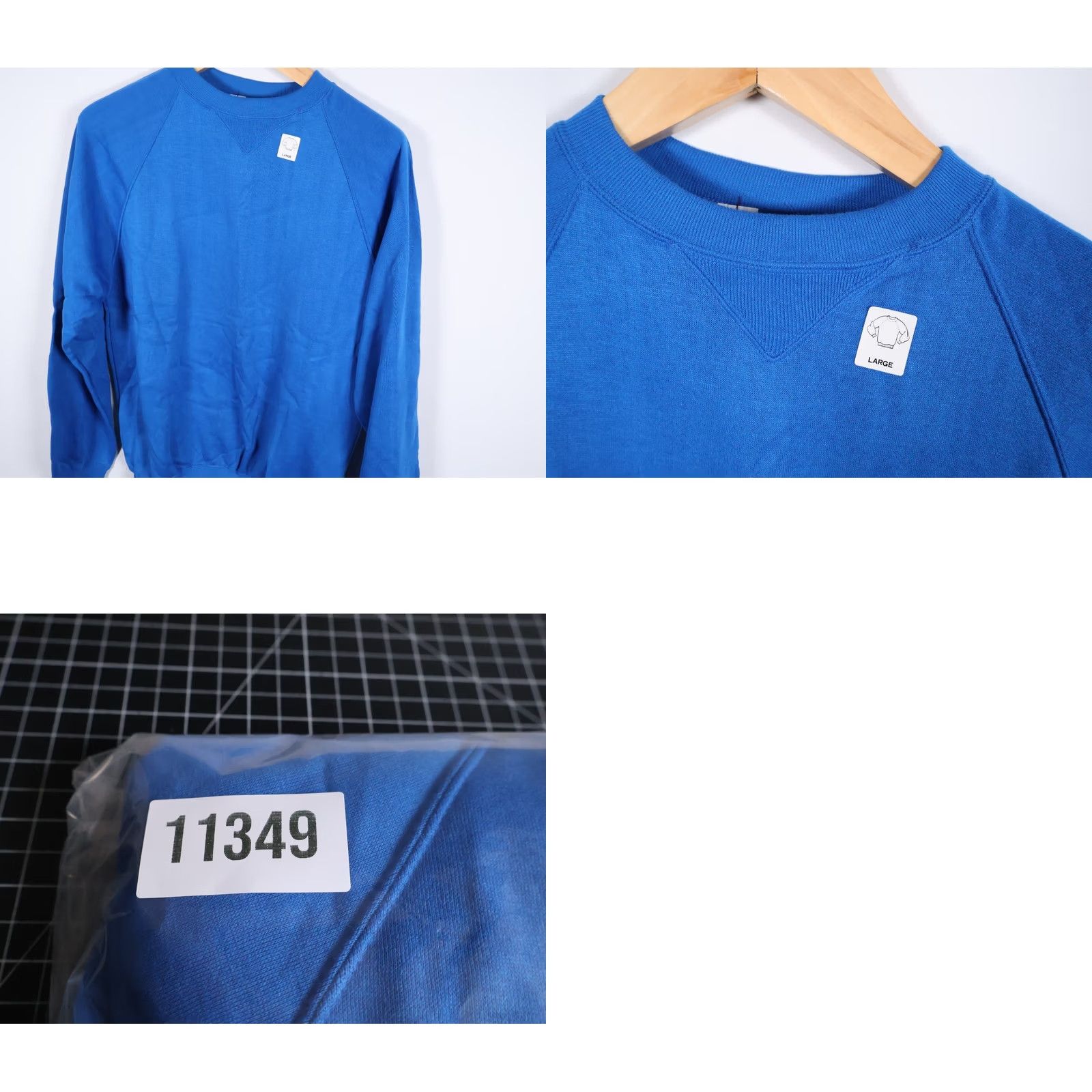 Vintage VINTAGE Action Sweatshirt Men L Blue Crewneck Raglan Sleeves Solid Unworn VTG 80s 90s Retro Hipster Lightweight Size US L / EU 52-54 / 3 - 8 Thumbnail