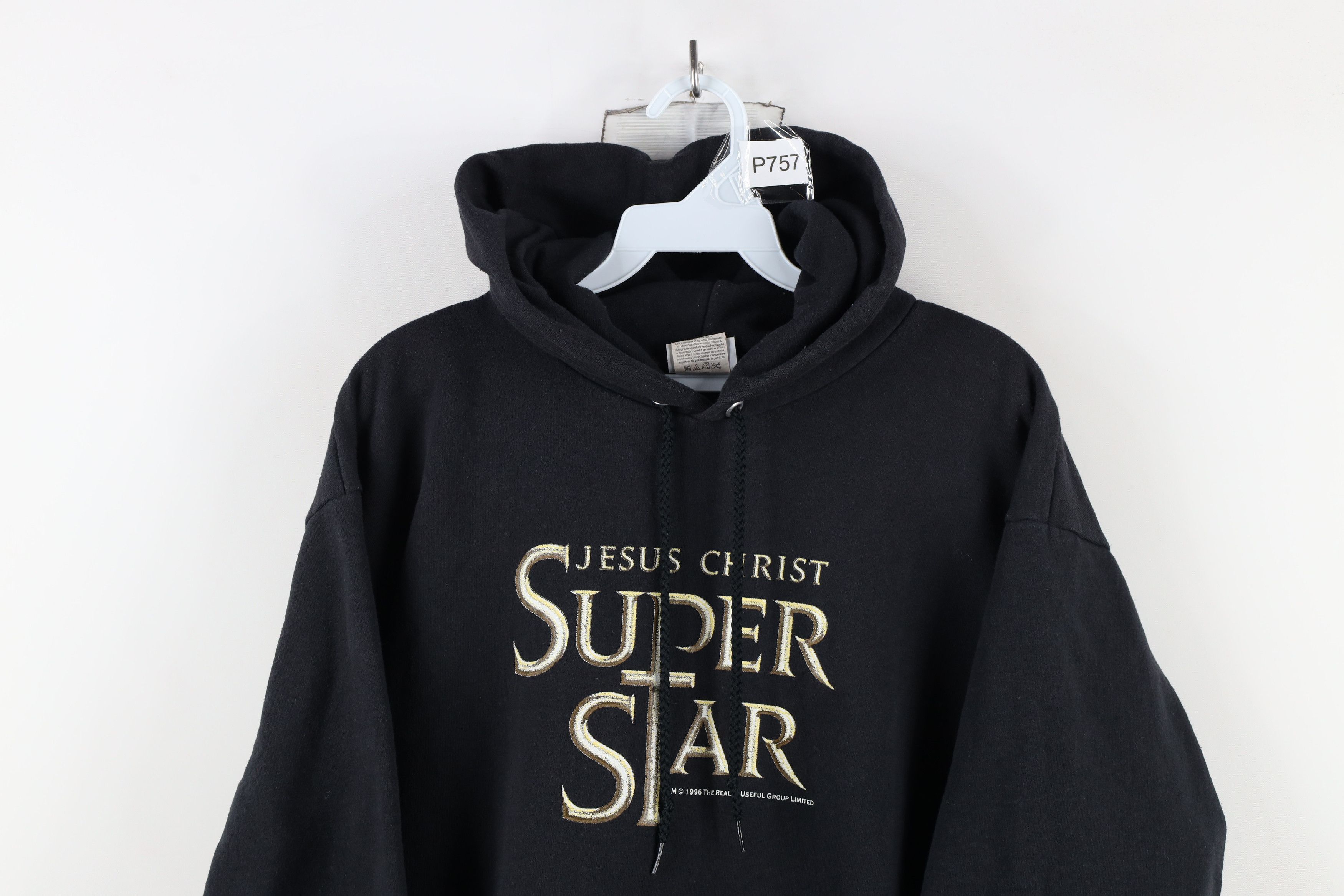 Vintage Vintage 90s Out Jesus Christ Super Star Play Hoodie Black Size US M / EU 48-50 / 2 - 2 Thumbnail